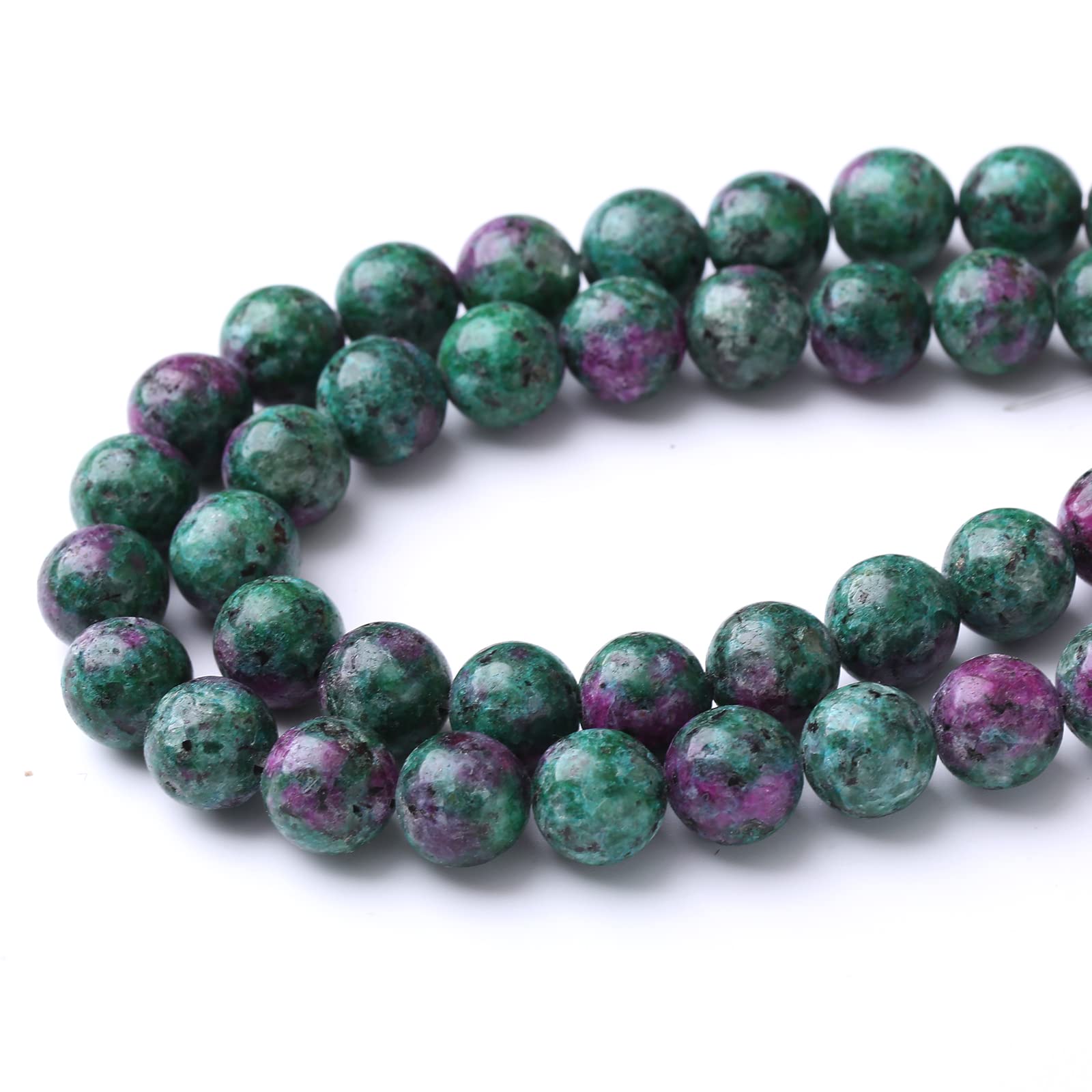 XYNSNDB 60PCS 6MM Naturale epidoto Zoisite Perline di Pietra Rotonde Perline di Pietra sciolte per la creazione di Gioielli Braccialetto di Potere di guarigione 15"