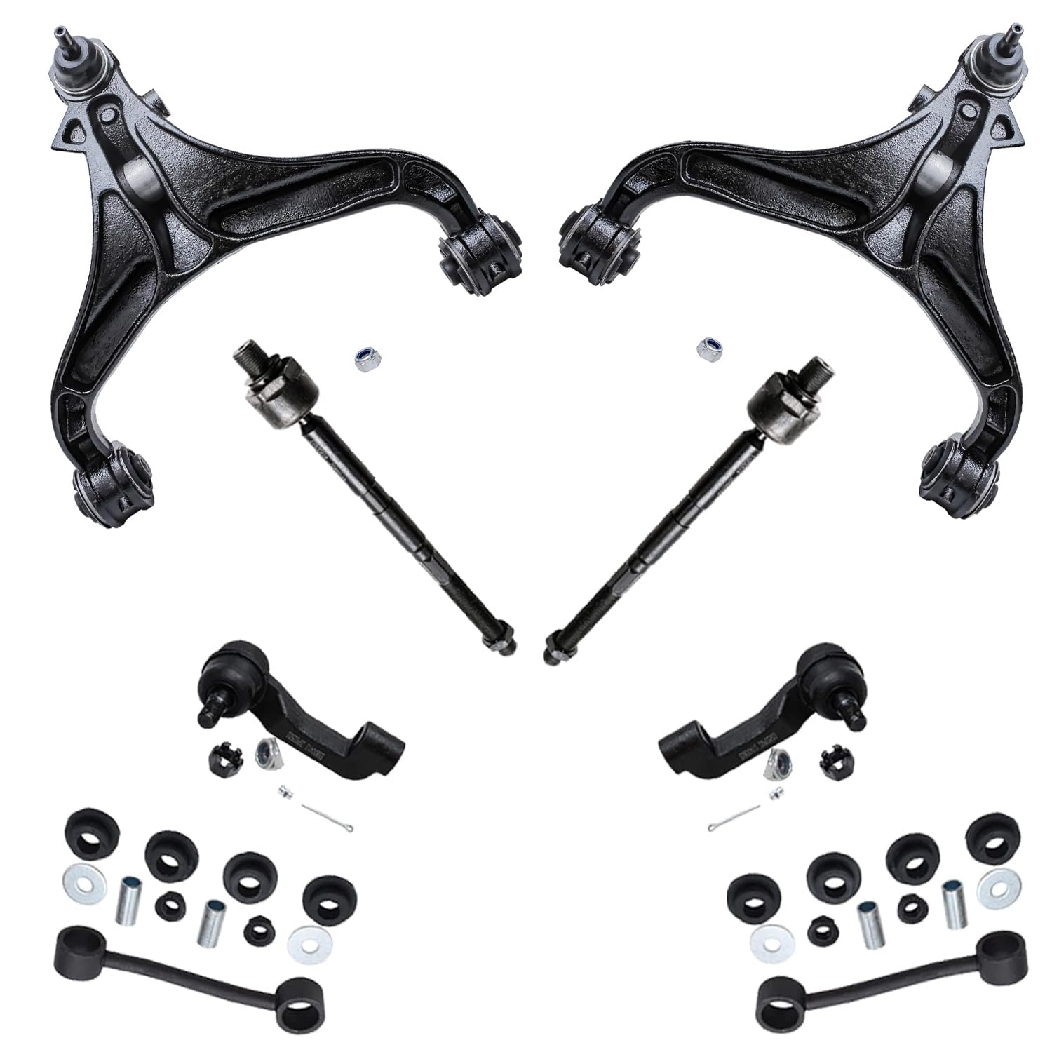 Detroit Axle - Front Lower Control Arm w/Ball Joint + Tie Rods + Sway Bars