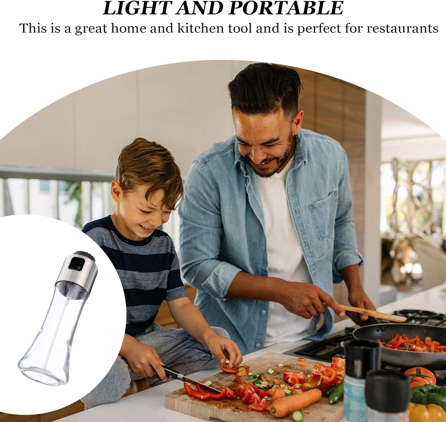 Oil Sprayer Press Type Cooking Oil Dispenser with Transparent Design for Precise Oil Container