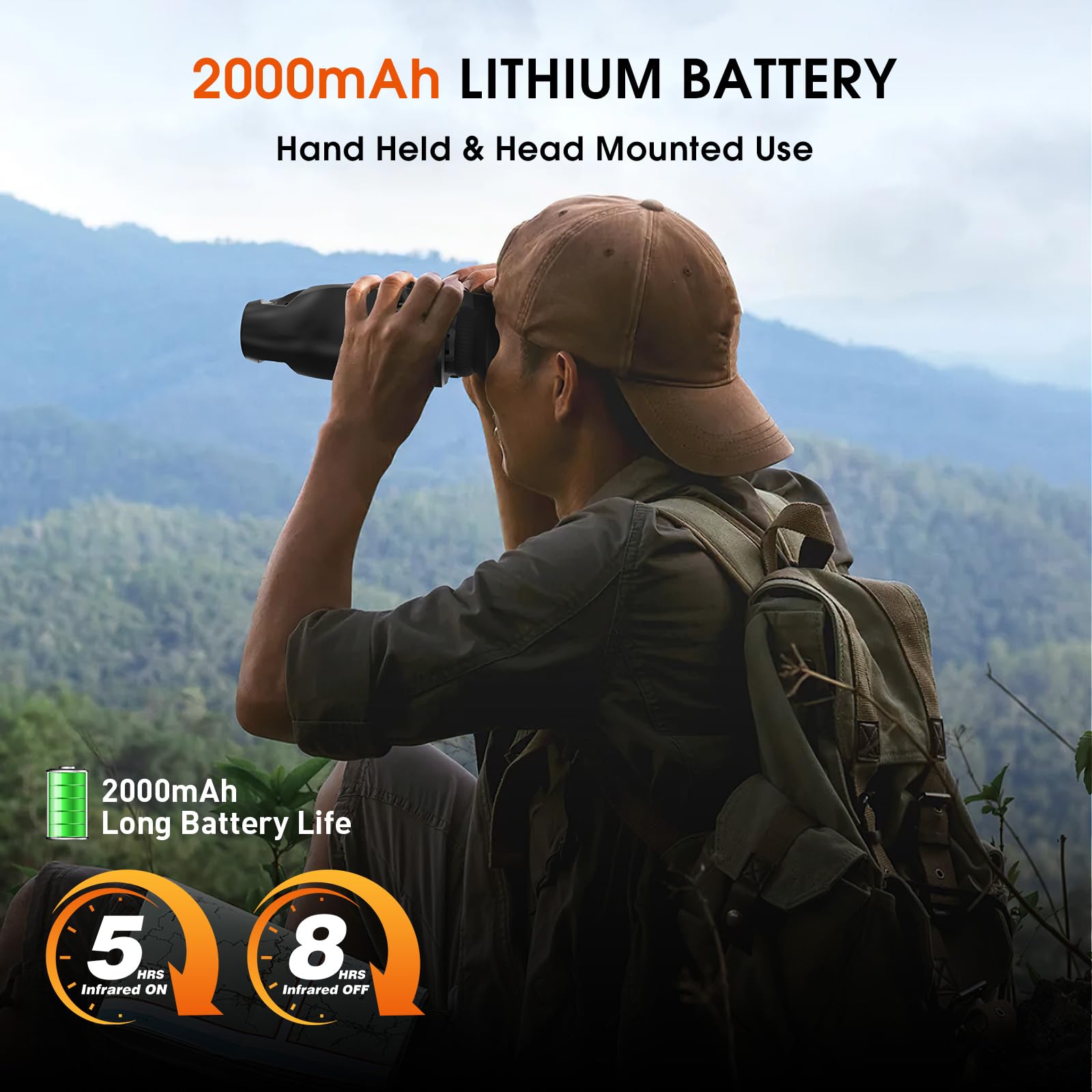 Gafas de Visión Nocturna, Binoculares de Visión Nocturna para Adultos, Gafas de Visión Nocturna Recargables por USB con Tarjeta TF de 32GB para Fotos y Videos, Caza al Aire Libre