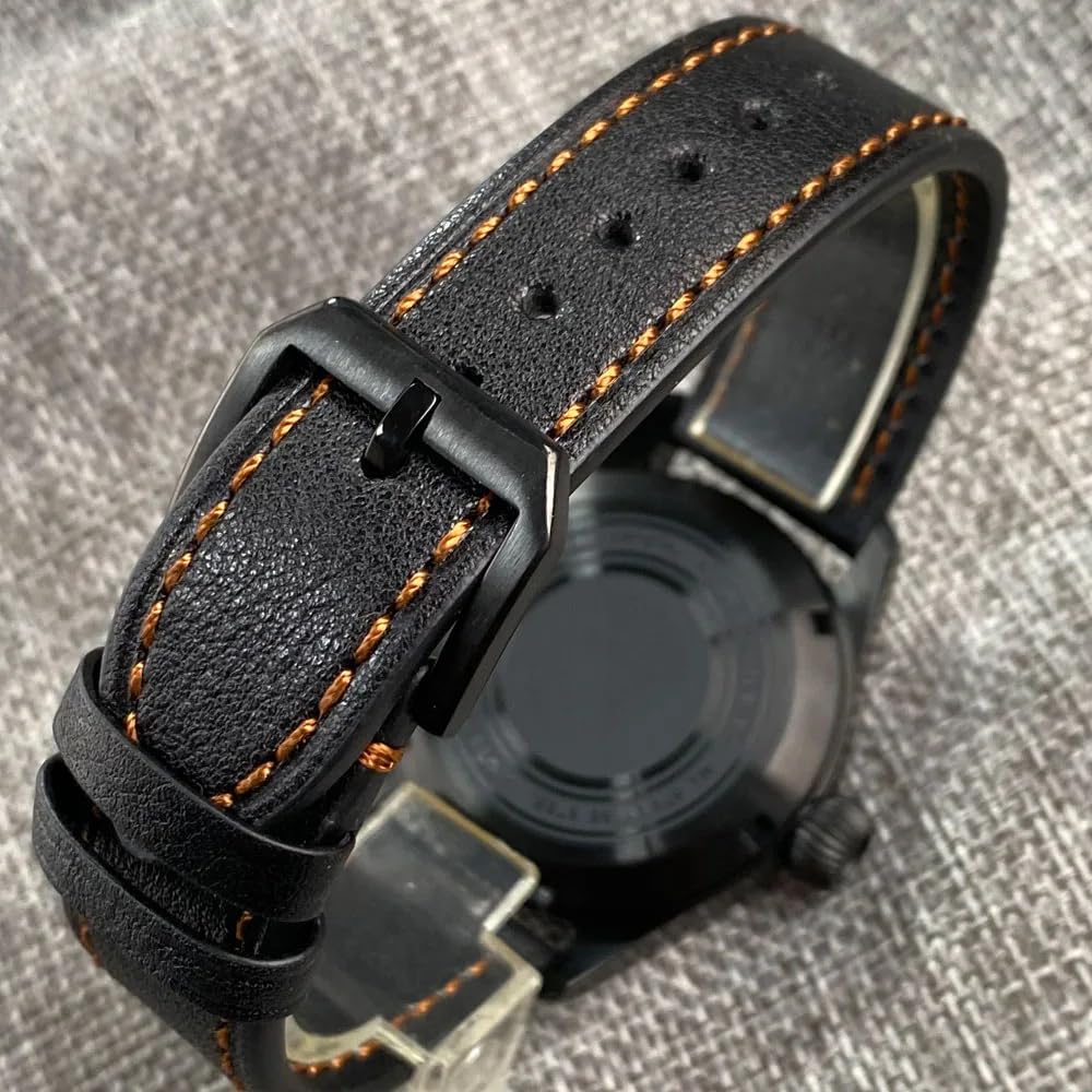 39 mm NH35 automatyczny mechaniczny czarny pilot męskie zegarki ze stali nierdzewnej niebieski zielony czarny cyferblat sportowy wodoodporny zegarek