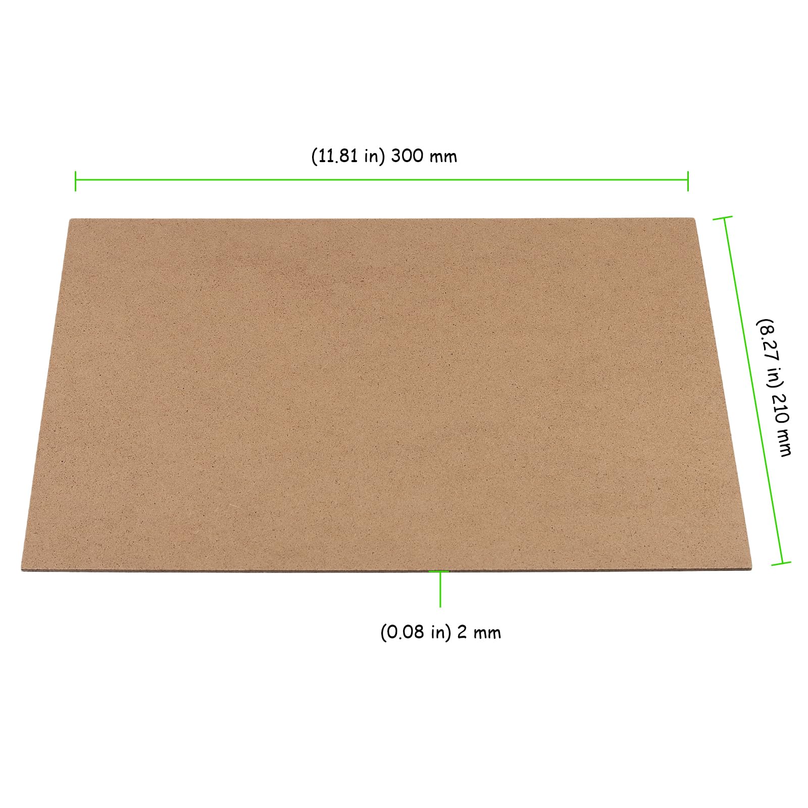 TAICHEUT 40 PCS A4 MDF Wood Boards for Crafts 300x210x2mm Medium Density Fiberboard Wooden Sheets for Carving Painting - Image 2