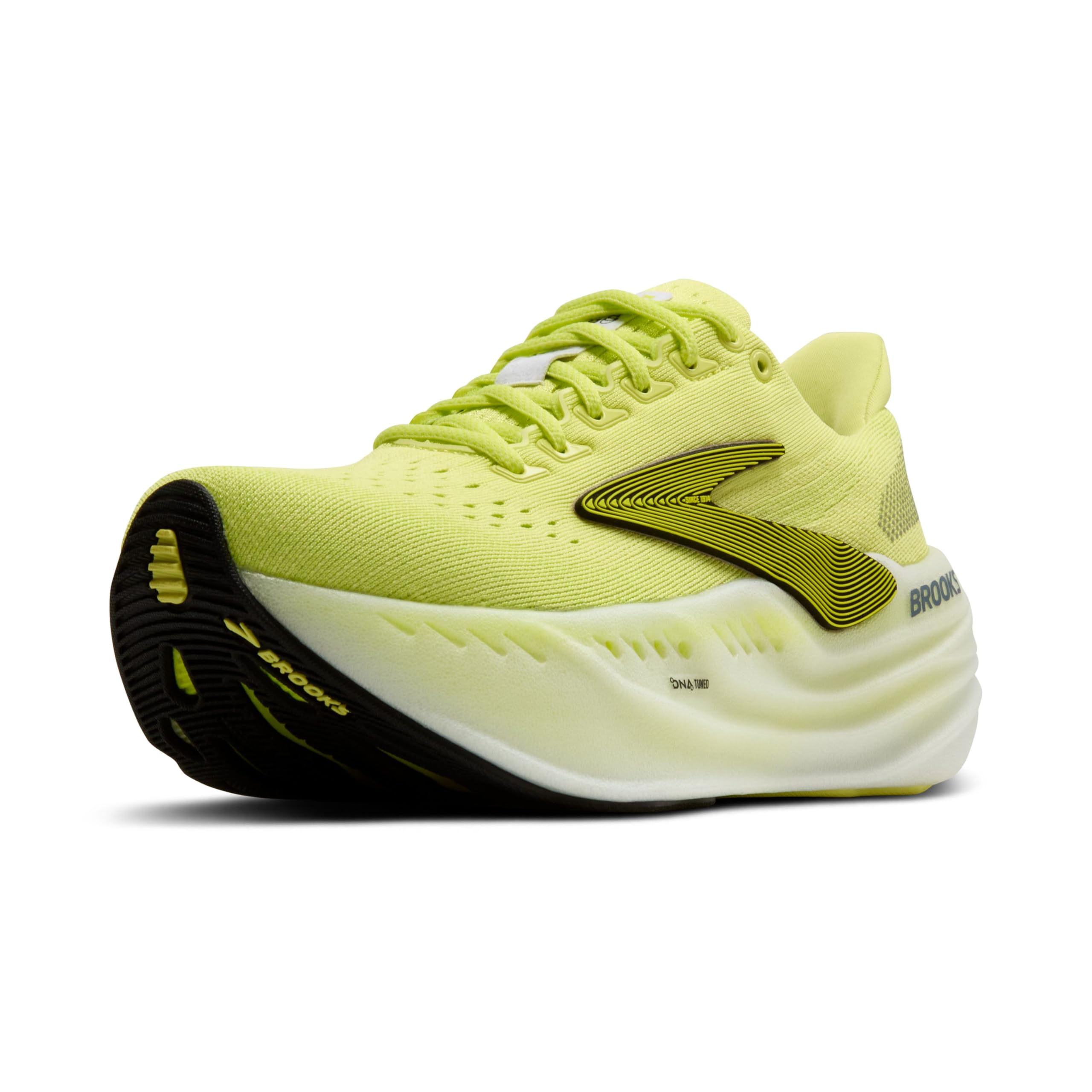 BROOKS Womens Glycerin Max Sneaker, Sunny Lime Black White, 3 UK