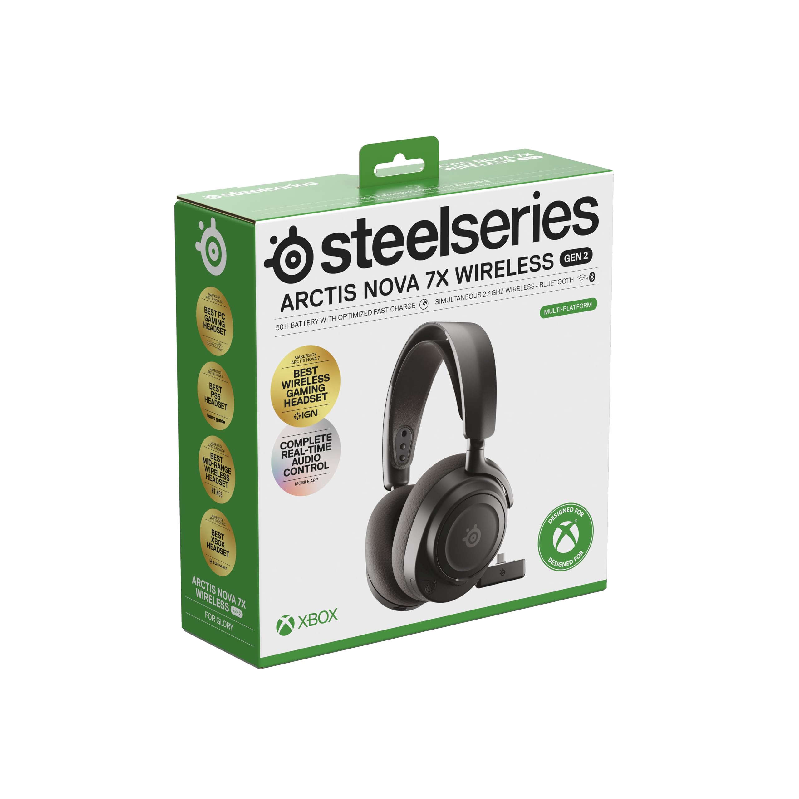 SteelSeries Arctis Nova 7X Wireless Gen 2 Xbox Headset - Gaming Headset Wireless - 2,4 GHz+ Bluetooth - Schwarz
