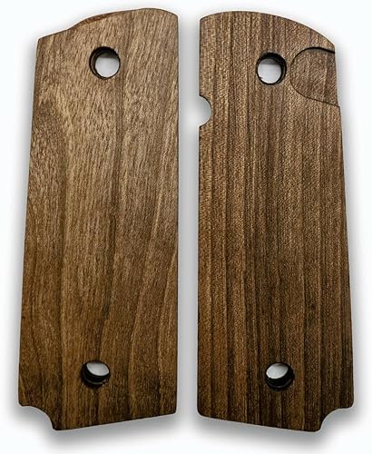 Miniatura 5 de Empuñaduras de madera 1911, accesorios 1911, agarres de corte de seguridad Ambi 1911, tamaño completo 1911, para Ruger, Colt, Kimber, Tauro y se