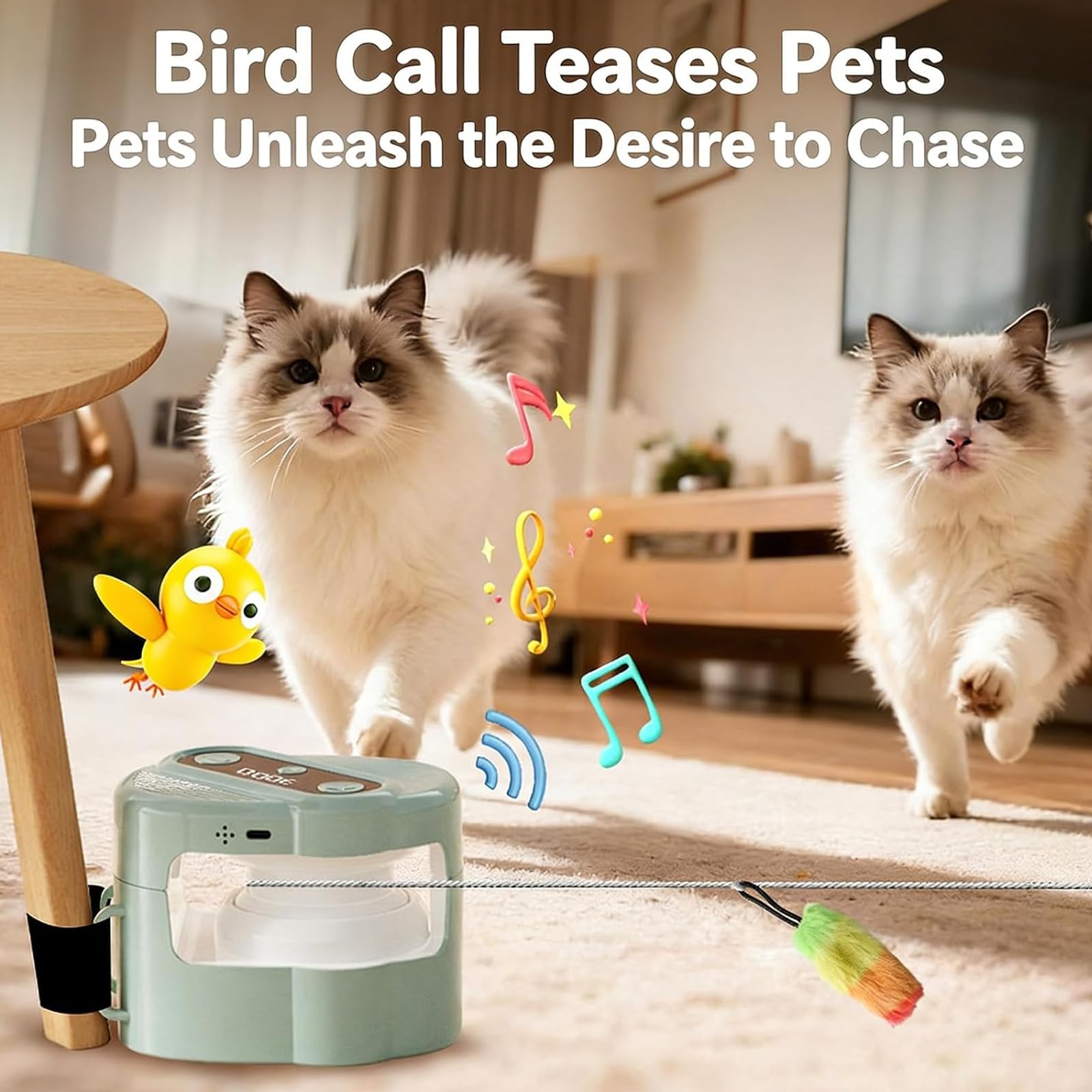 Juguete Interactivo de persecución para Gatos, Juguete eléctrico Interactivo para Gatos con Control Remoto, 2 Modos de fijación y 4 velocidades, para Que Gatitos y Cachorros aburridos jueguen