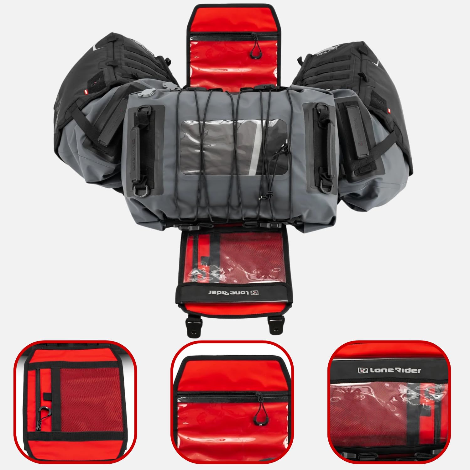 Lone Rider Sacoches Moto sans Support 70L - Étanches, pour BMW