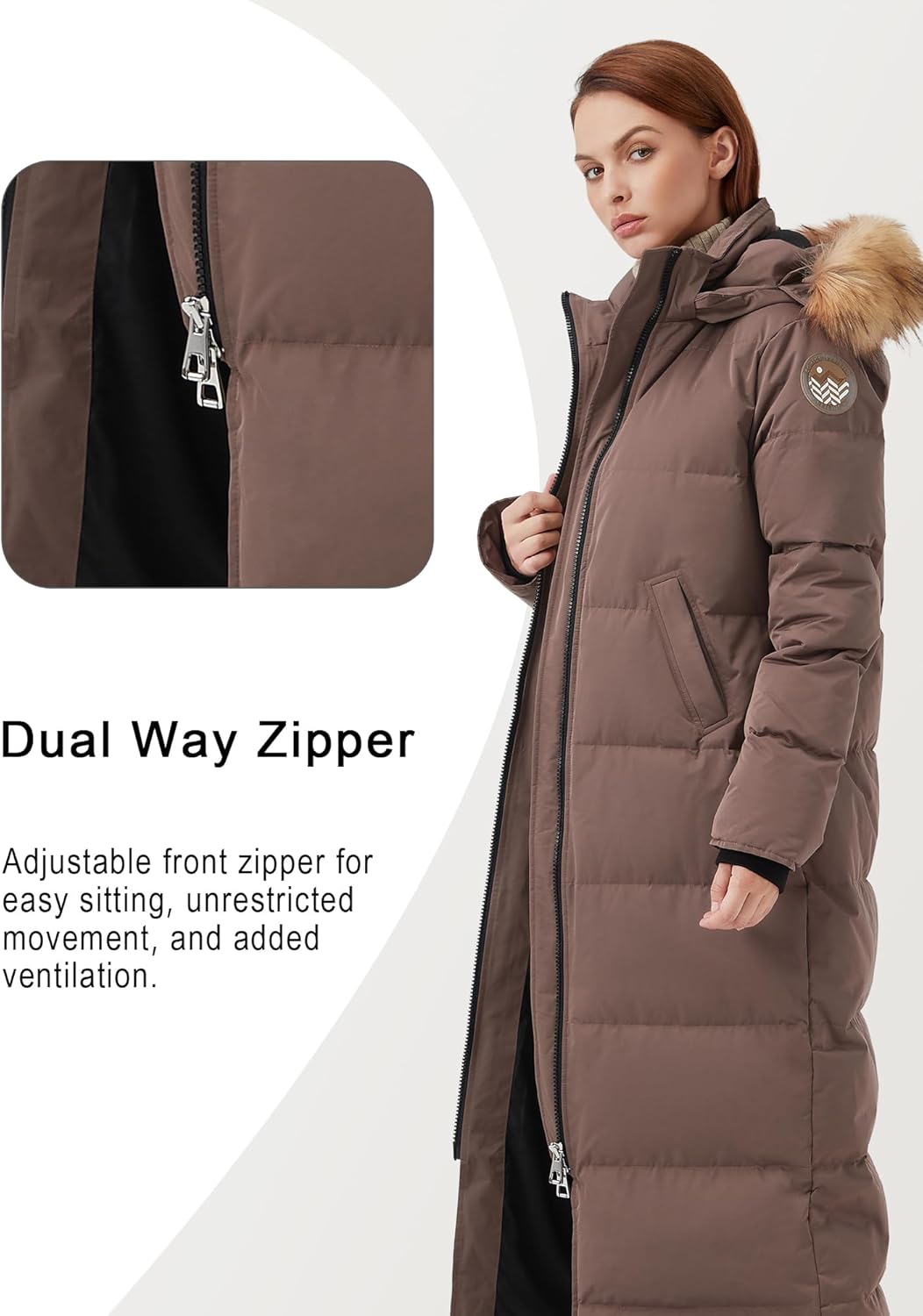 Fitouch Women's Waukee Long Down Coat Parka Jacket | 750+ Fill Power | Full-Length - Image 7