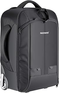Neewer 2-in-1 Zaino Scorrevole per Camera Stile Valigia Convertibile con Manico Telescopico Divisori Antiurto per Fotocamere DSLR, Obiettivi, Cappucci, Strobi, Treppiede e Altri Accessori
