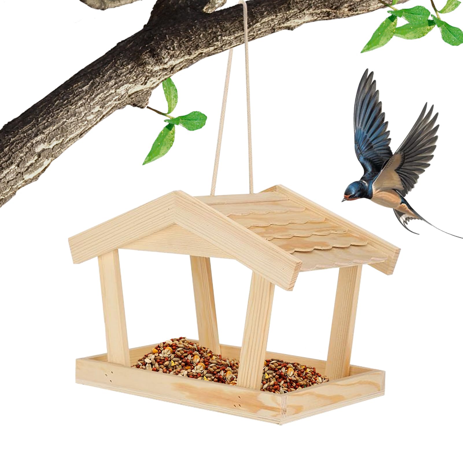 Mangeoires à oiseaux pour balcon évitant le gaspillage de graines dans la cour