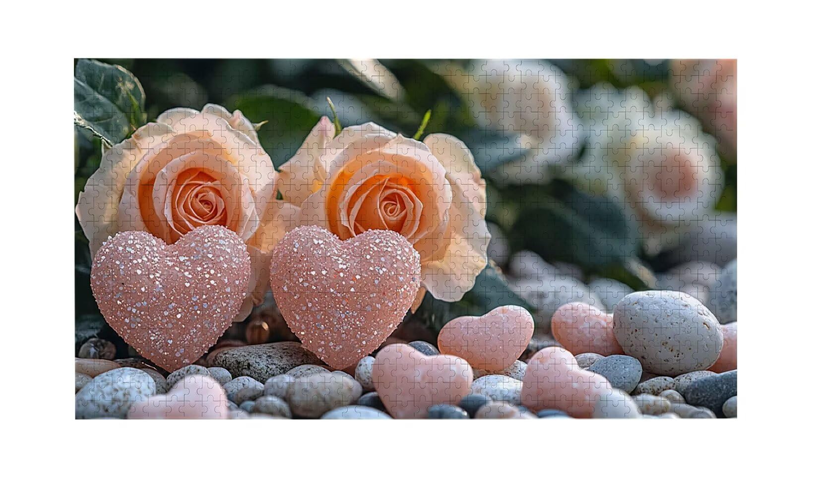 Puzzle dla dorosłych 1100 elementów, Różowe puzzle miłosne, dla dorosłych Puzzle klasyczne i od 14 lat junior, rodzinne puzzle domowe rozrywka prezent 87x42cm l-671