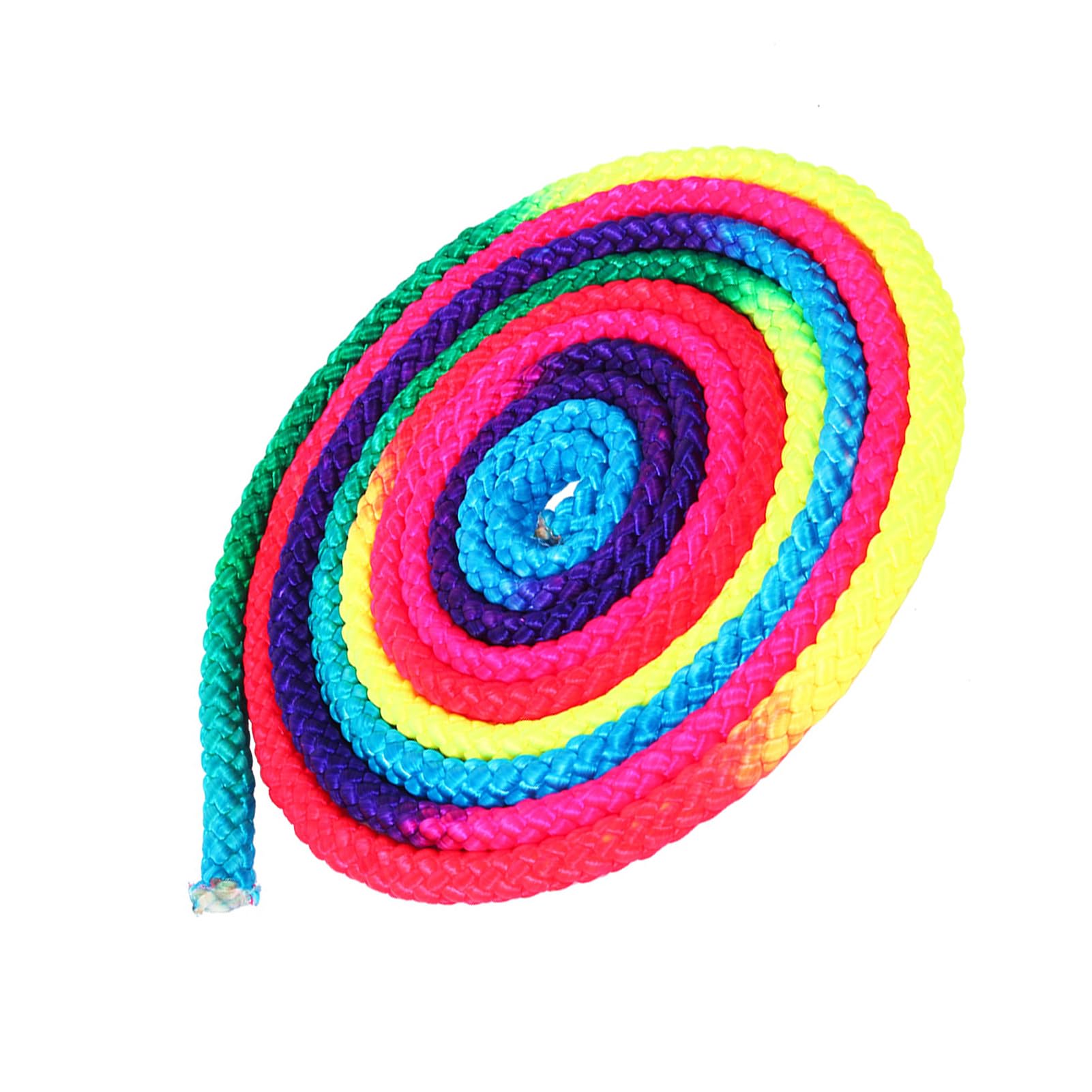 Rainbow Rhythmic Gymnastics Rope, Nylon, Competition Quality Rope for Artistic Gymnastics Training