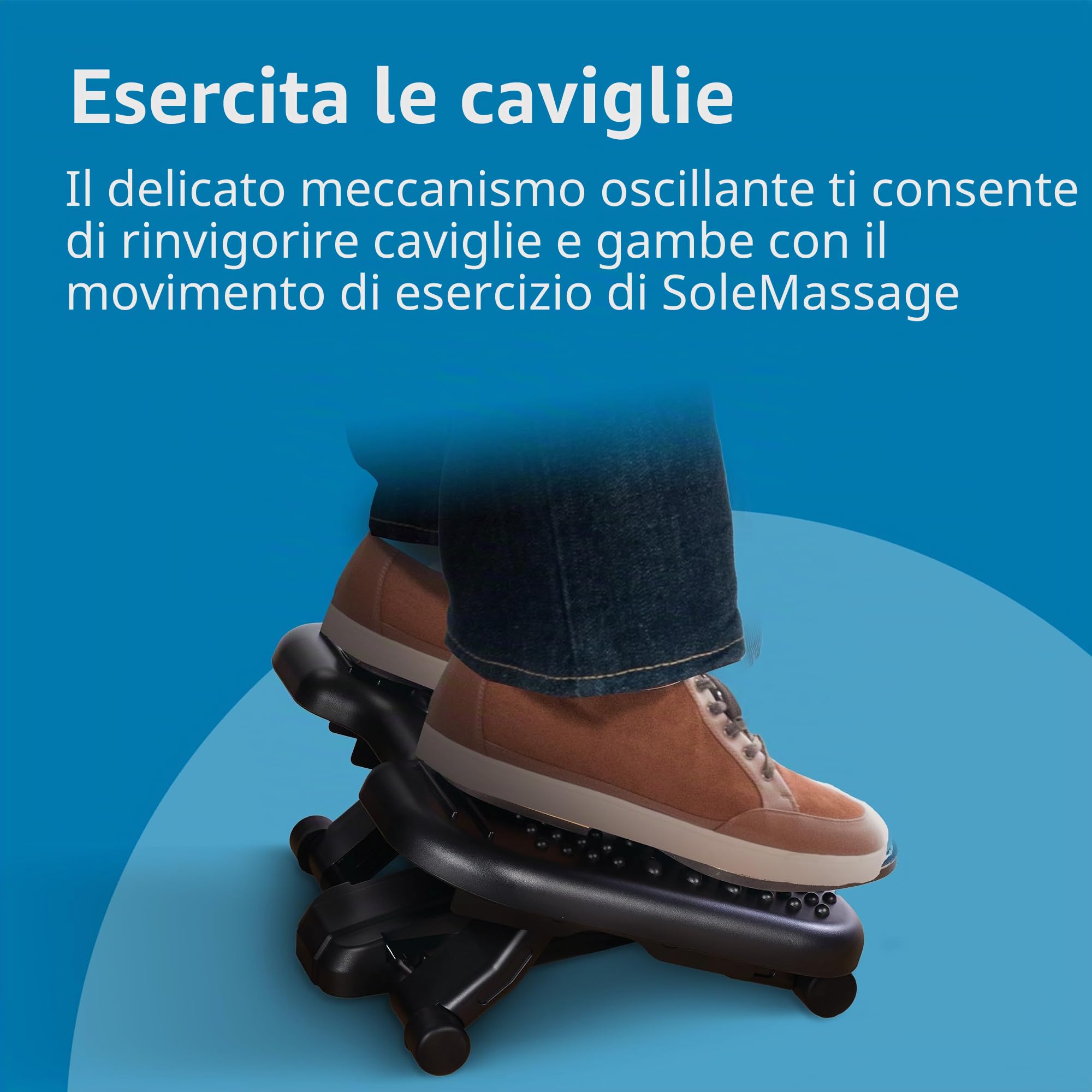 Kensington Poggiapiedi da scrivania SoleMassage, ergonomico con funzione massaggio e pedana inclinabile fino a 5 livelli/30°, per ufficio e casa, Nero, 56155EU