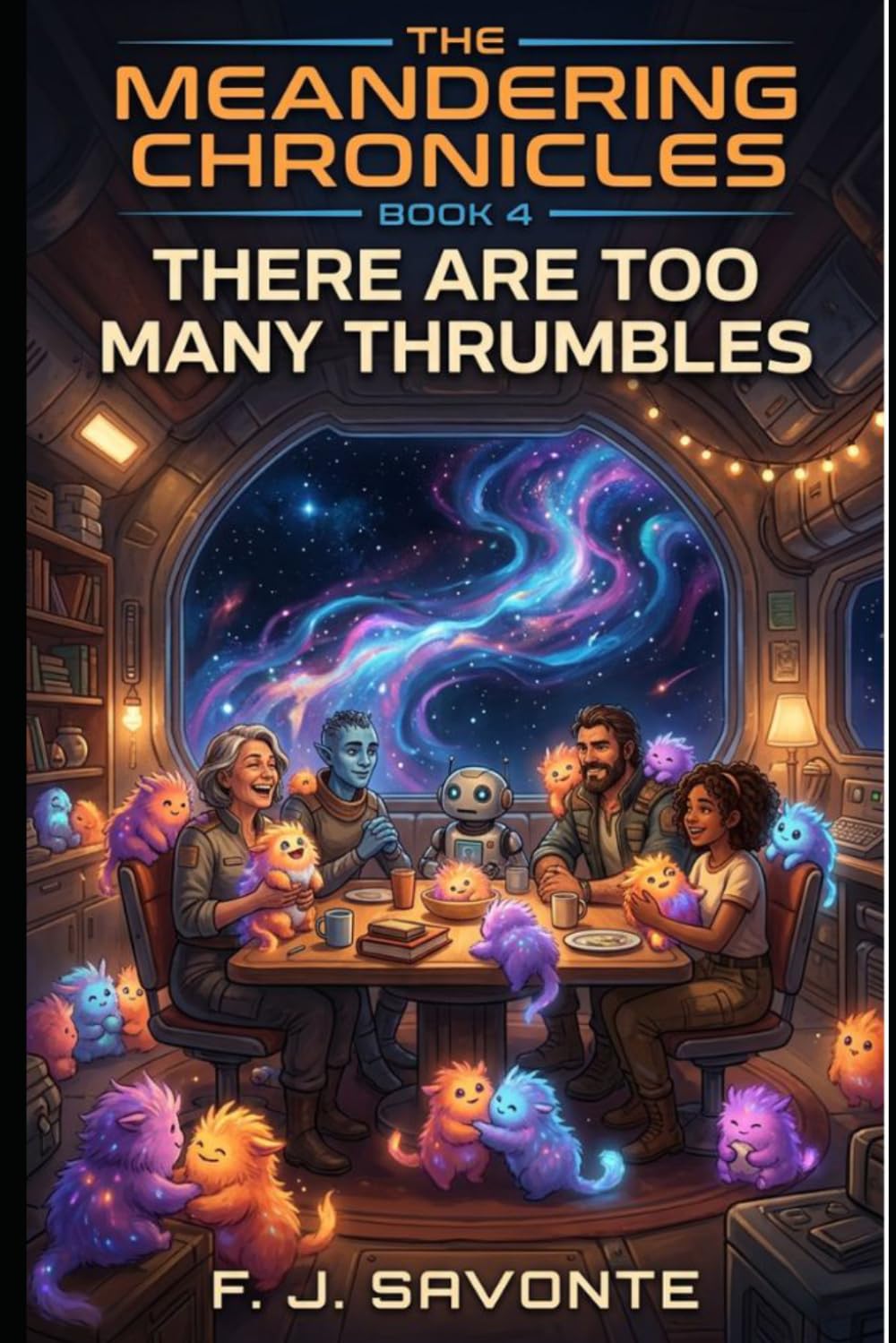 The Meandering Chronicles Book 4: There Are Too Many Thrumbles: A Heartwarming Cozy Science Fiction Novel Featuring a Found Family Crew, Intelligent ... and the Quest to Rehome Telepathic Creatures