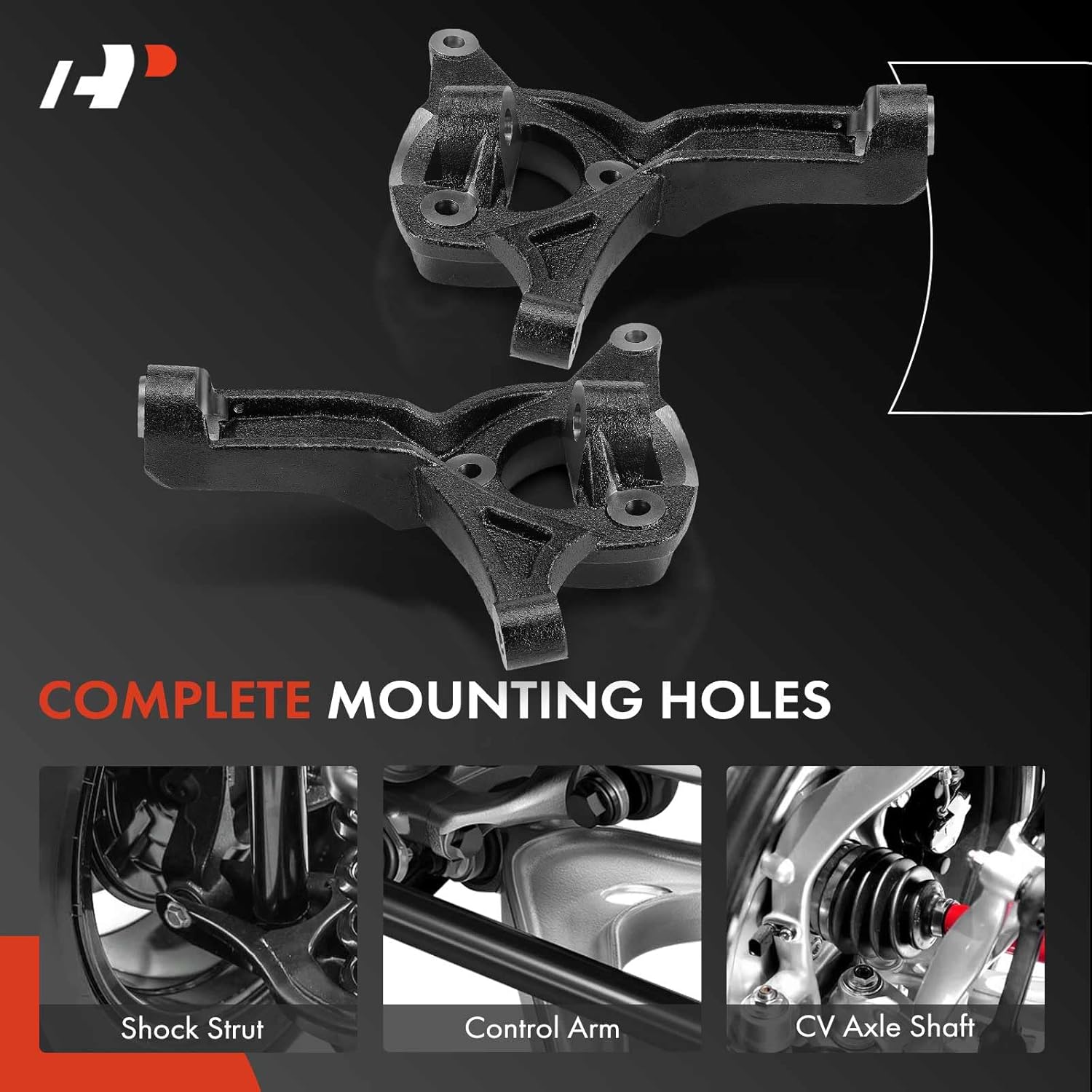 A-Premium 2 x Front Suspension Level Kit, 4.5 inch Lift Spindles, Compatible with Chevrolet Silverado 1500, Tahoe, Suburban 1500 & GMC Sierra 1500, Yukon, Yukon XL 1500 & Cadillac, RWD Only