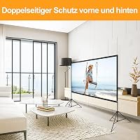 VISULAPEX 100 Colos Projektor Vászon 4K HD Tripod Állvánnyal, 160° Nézési Szög Hordozható Otthoni Mozi 6