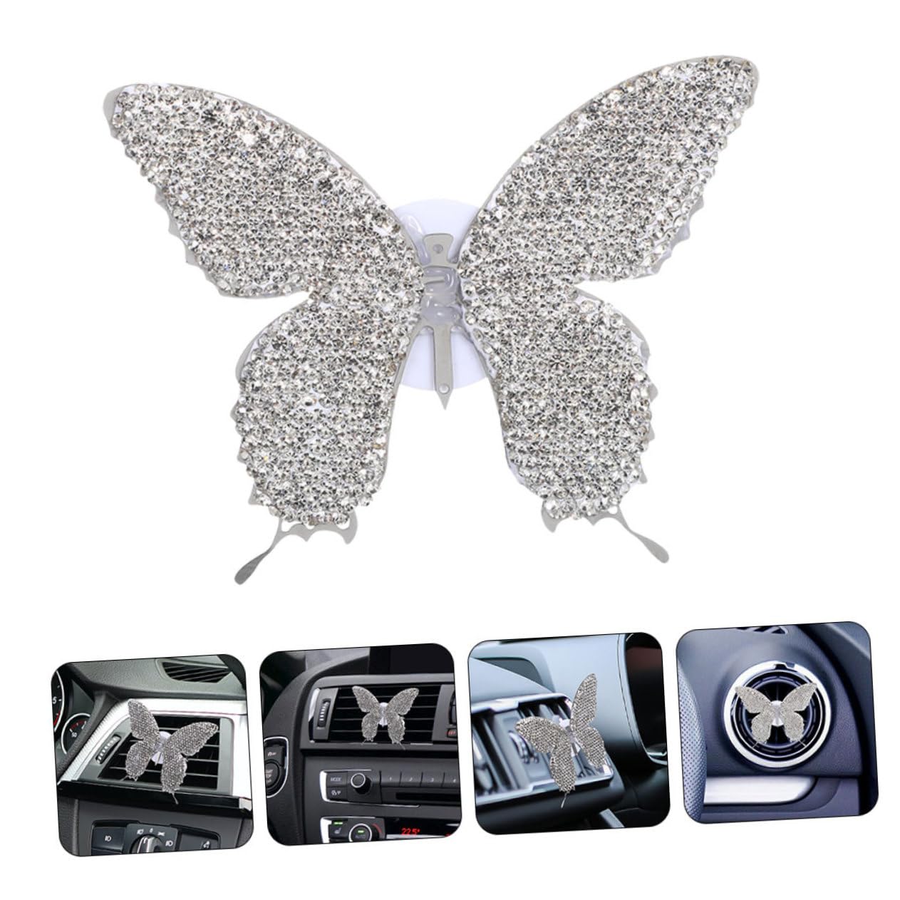 Gatuida 2st Auto Aroma Therapie Clip Süße Aromaclips Fürs Auto Auslasserfrischer Aroma-clip Auto-steckdosen-clips Autodekorationen Für Frauen Auto-innendekoration Autoclip Eisen Weiß
