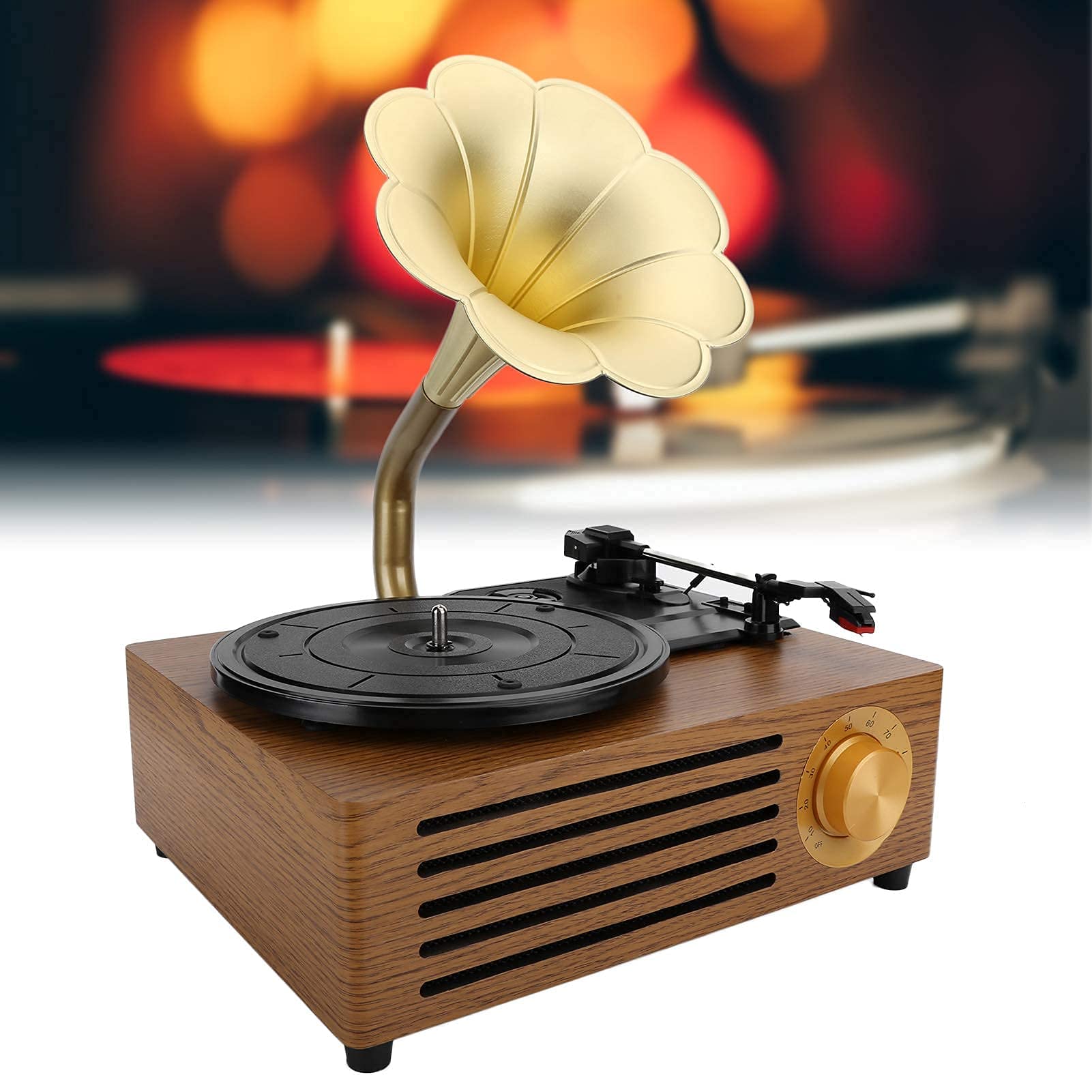 Giradischi retrò, Giradischi in Vinile, Giradischi fonografo Vintage Giradischi Bluetooth 33/45/78 Giri USB/Scheda di Memoria S