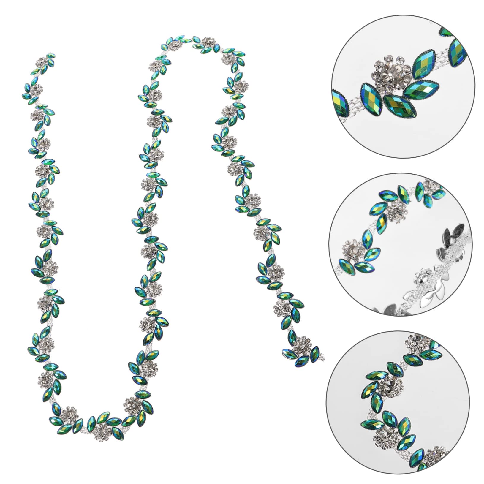 STOBOK 4pezzi Borsa Con Applicazione Di Fiori Strass Per Abbigliamento Da Cerimonia Decorazione Elegante Per Sposi e Damigelle Per Vestiti Scarpe e Accessori Fai Da Te
