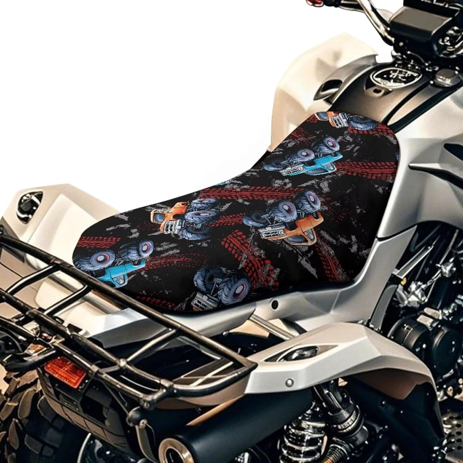 23×10 Inch Camouflage American Flag ATV Seat Cover Waterproof 4-Wheeler Seat Cover for Polaris Sportsman 570 450 850, Polaris Scrambler 400 500 850 1000, Honda Rancher 420