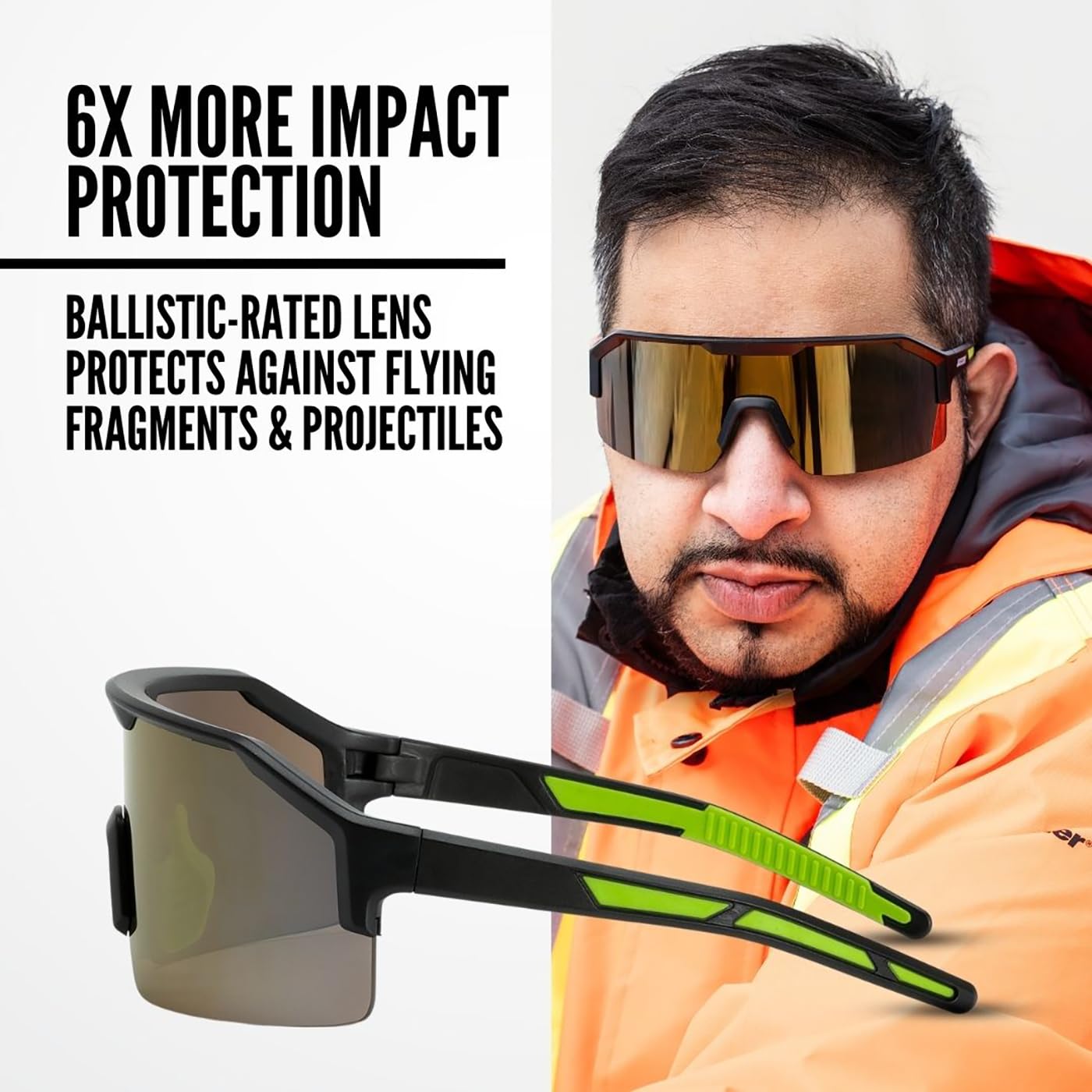 Jackson Safety Maxview+ - Occhiali di sicurezza, classificati balistici, ANSI Z87.1, anti-appannamento, antigraffio, protezione per gli occhi (diversi stili)