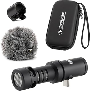 Rode Videomic Me-C+ USB-C Mikrofon für iOS und Android Smartphones mit keepdrum Softcase