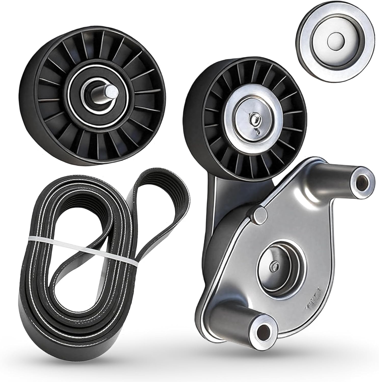 Serpentine Drive Belt Tensioner Component Kit 90K-38149 for Hyundai Tucson 2005-2009 for Tiburon 2003-2008 for Santa Fe 2001-2006 for Sonata 1999 2000 2002 2003 2004 2005 ADK0020P K49273A 2528137120