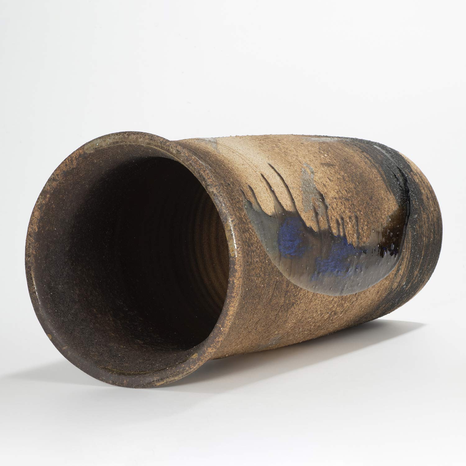 Amazon｜信楽焼 へちもん 傘立 コゲビードロ流し 長壺｜傘立て