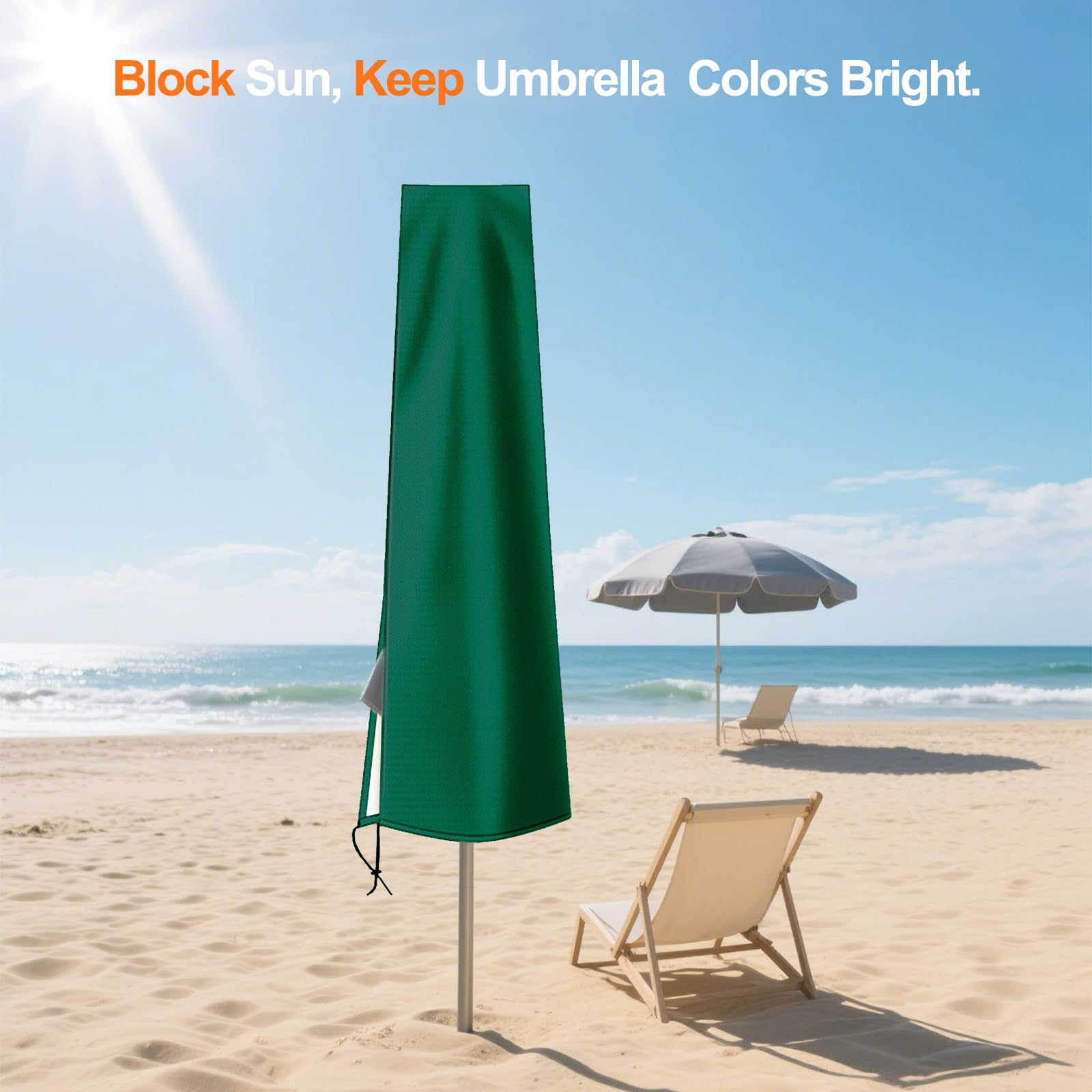 OKPOW Housse De Parasol En Porte-à-Faux Imperméable 3m Pour Parasol Banane - Protection Extérieure