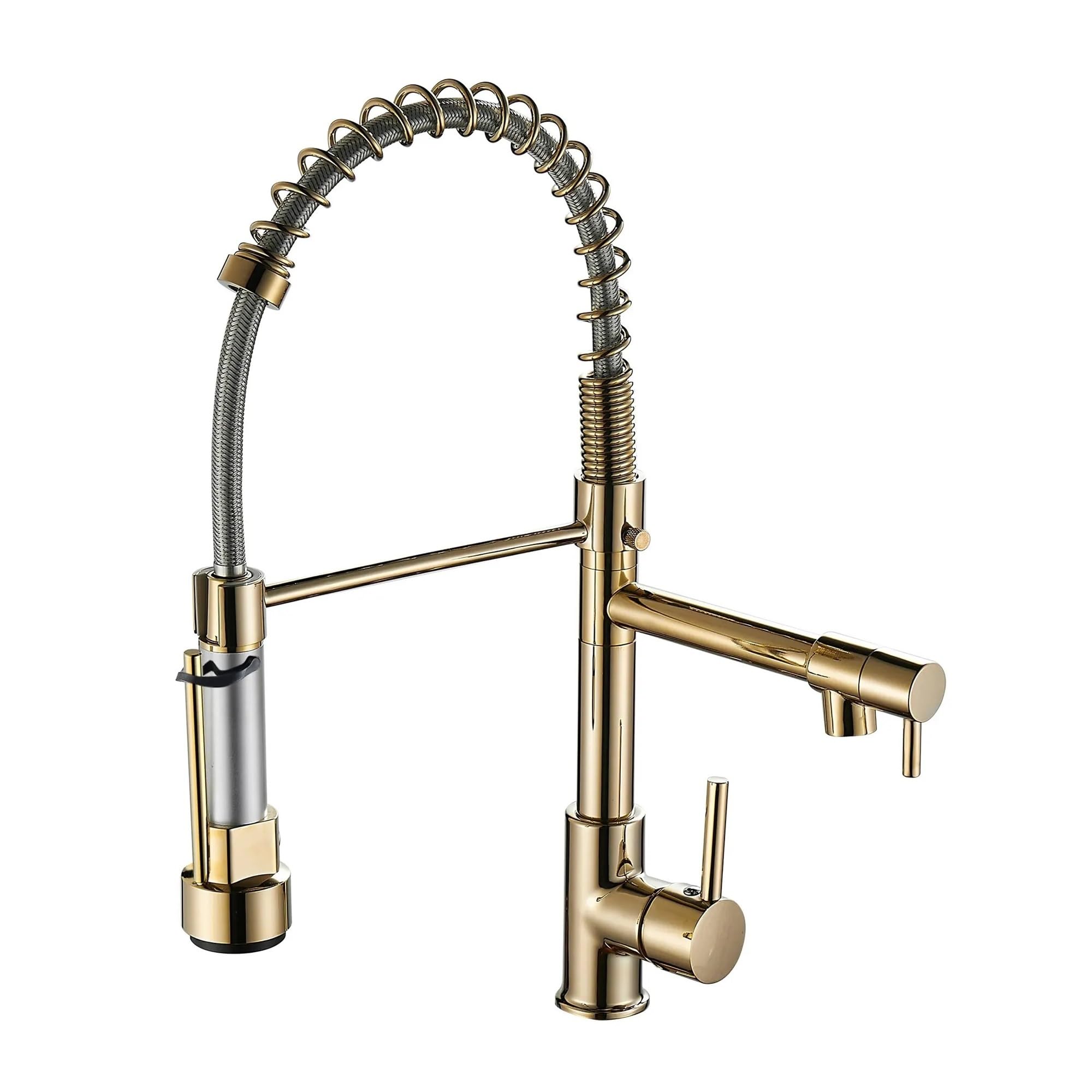 Robinet de cuisine avec douchette flexible mitigeur évier arc élevé ressort G1/2