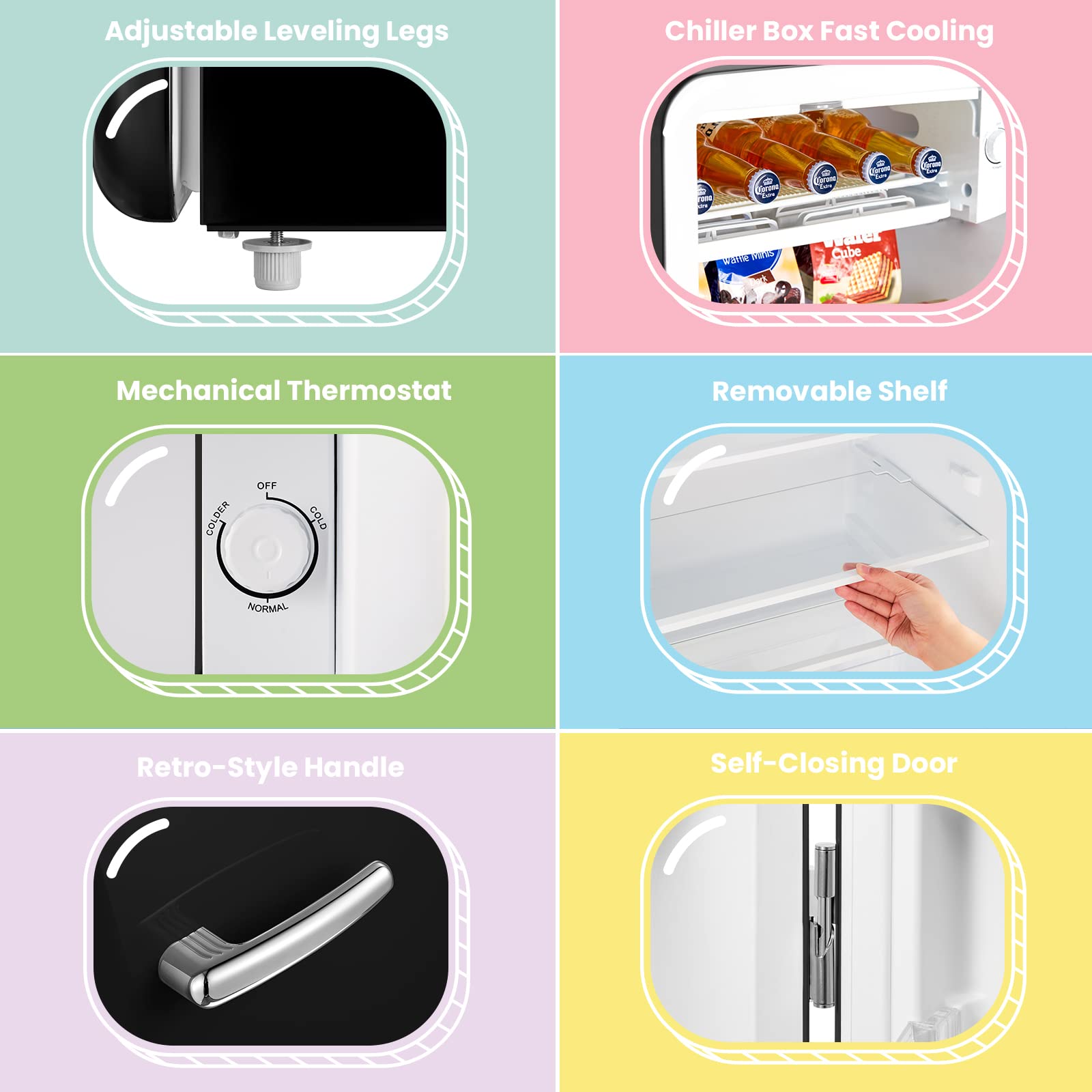 Buy COMFEE' RCD93BL1RT(E) Under Counter Fridge Only, 93L Retro