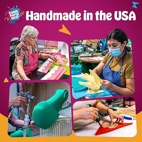 Vista 7 de Foam Wig with Large Bow - Foam Party Hats for Adults, Silly Wig Costume, Huge Crazy Wigs Women, Oversized Party Hat, Crazy Hats for Adults, Giant