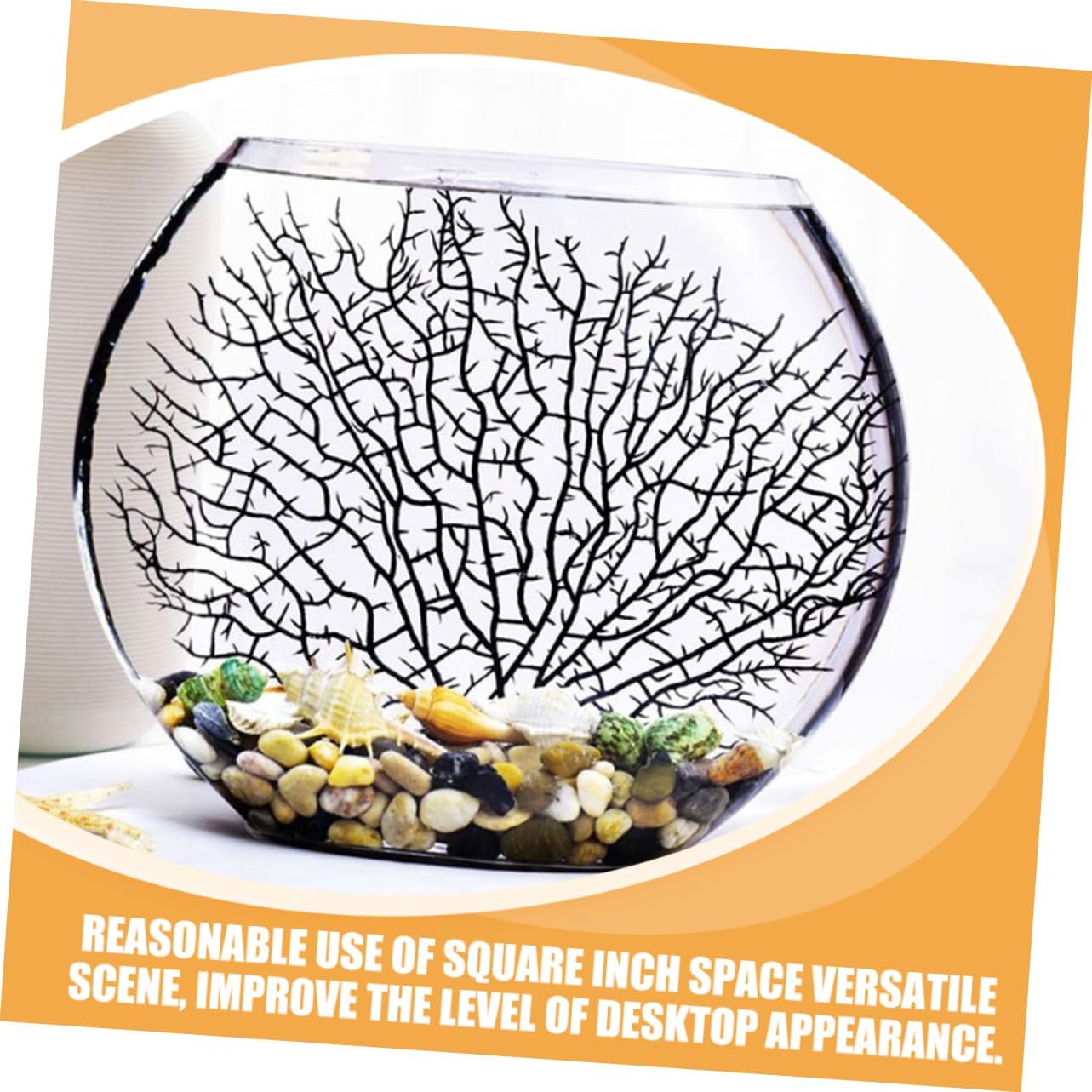 BESPORTBLE Transparent Glass Fish Bowl Planter for Betta Fish Tabletop Aquarium Micro Landscape Terrarium Decorative Ecological Bottle for Home Office Desktop Decor