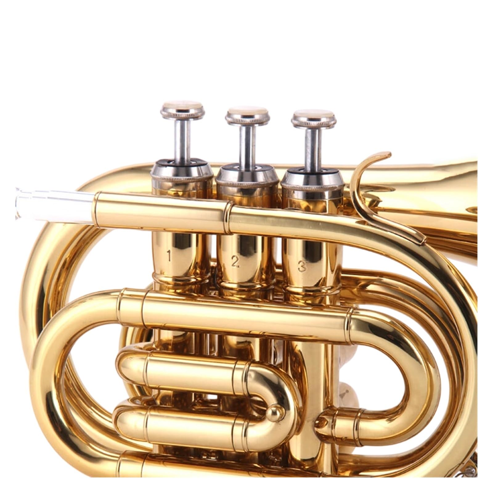 Trompetas Para Adultos Instrumento Musical Trompeta De Bolsillo Lacada En Oro Profesional Adulto Principiante Práctica