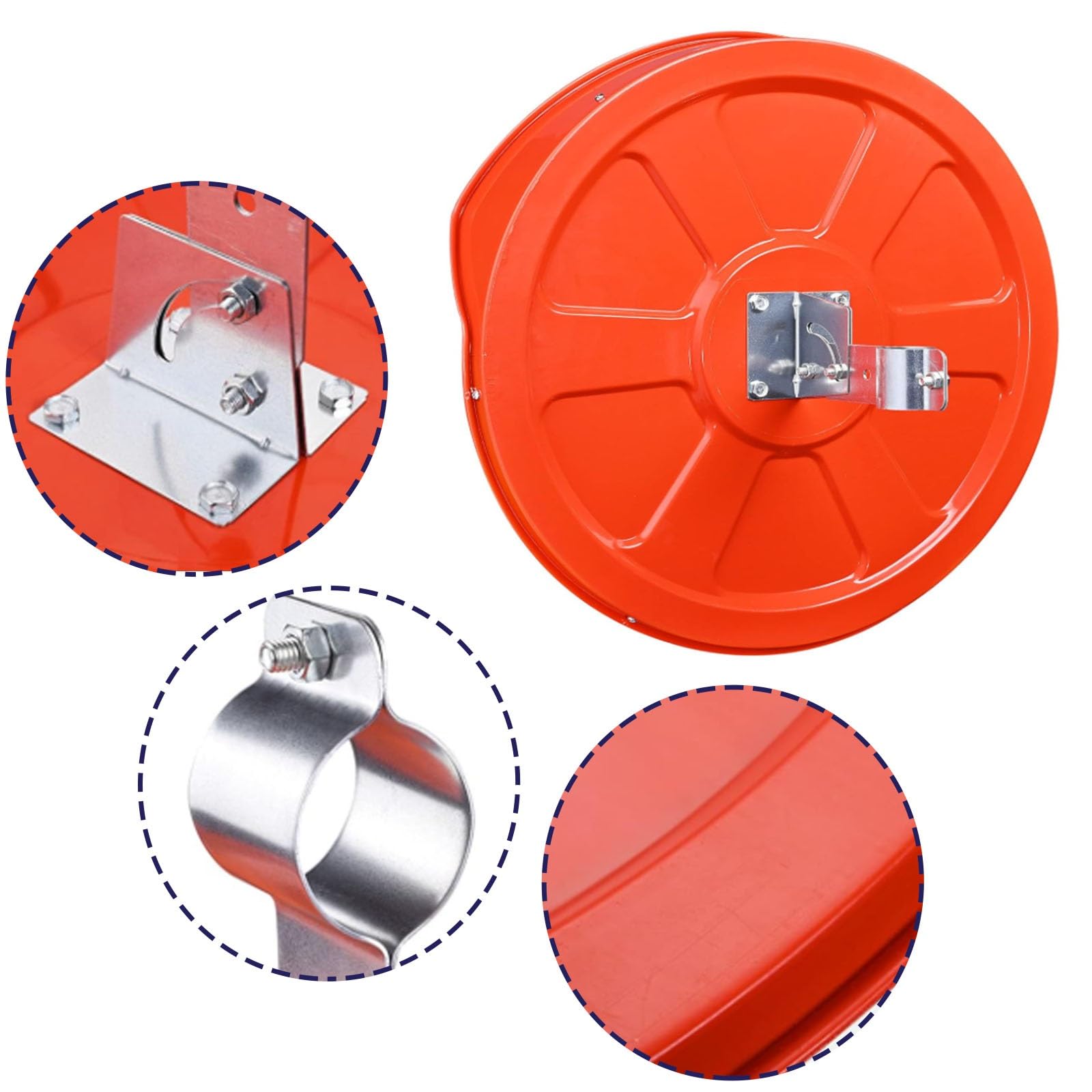 Specchio Convesso per Traffico, Specchio Rotondo per Angolo cieco, Specchio grandangolare per vialetto, Parete, parcheggio, Garage Sicurezza per vialetti, Magazzini, stanze e Traffico(Φ75cm)