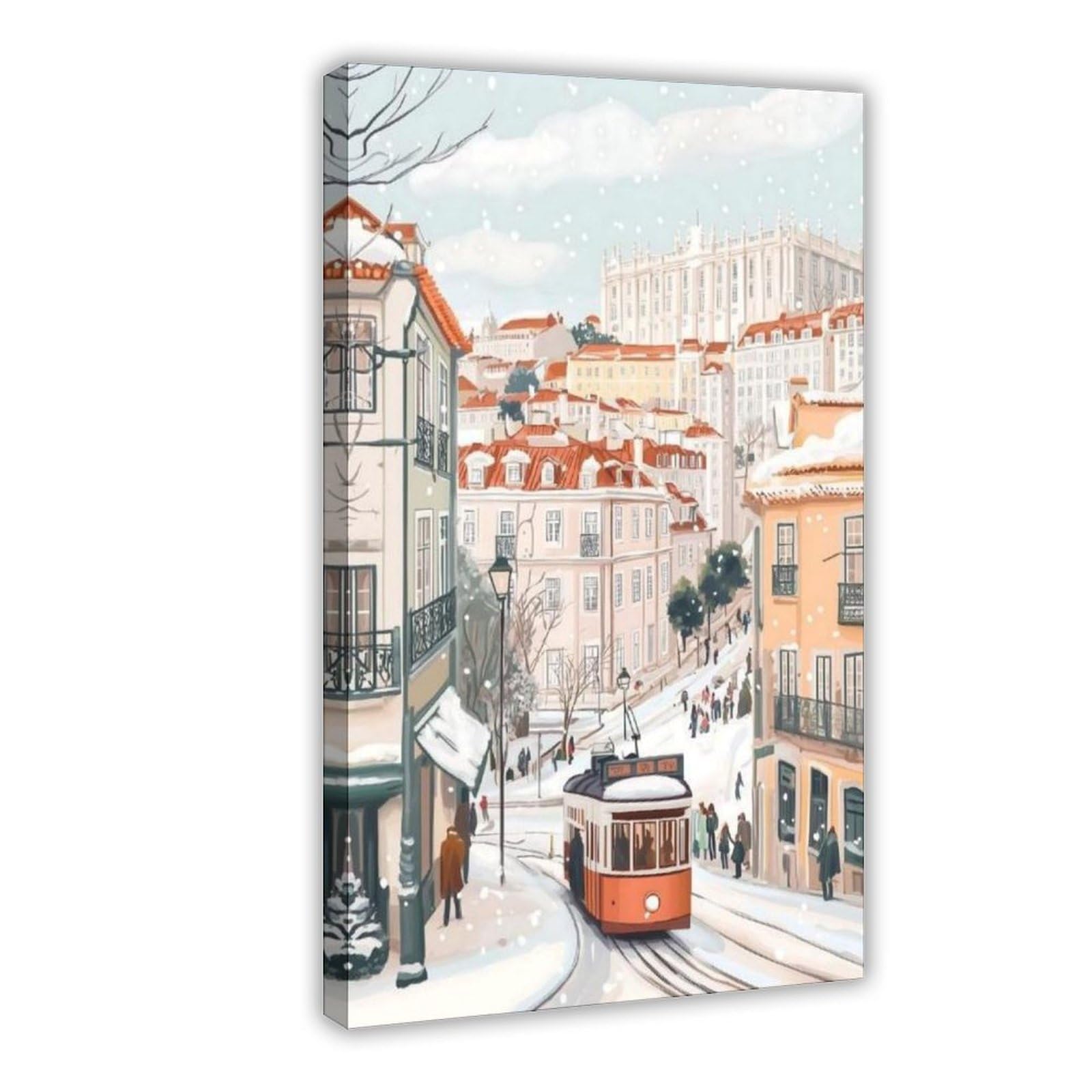 Poster de Lisbonne tram de Lisbonne impression sur toile déco murale 40x60 - 8