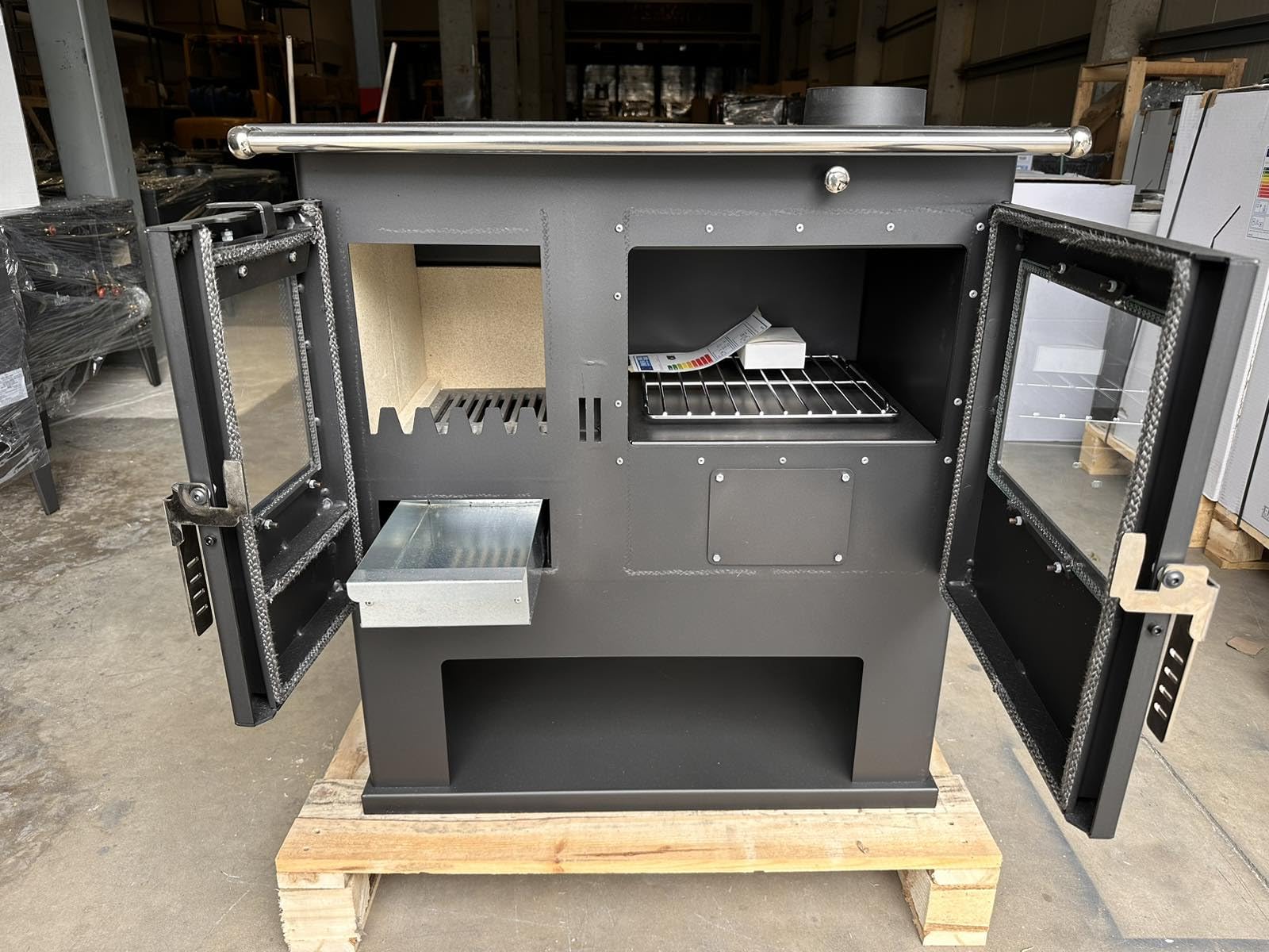 Verso Cs Holzverbrennungs-Kochherd 7.7 kW Küchenofen Schwarz