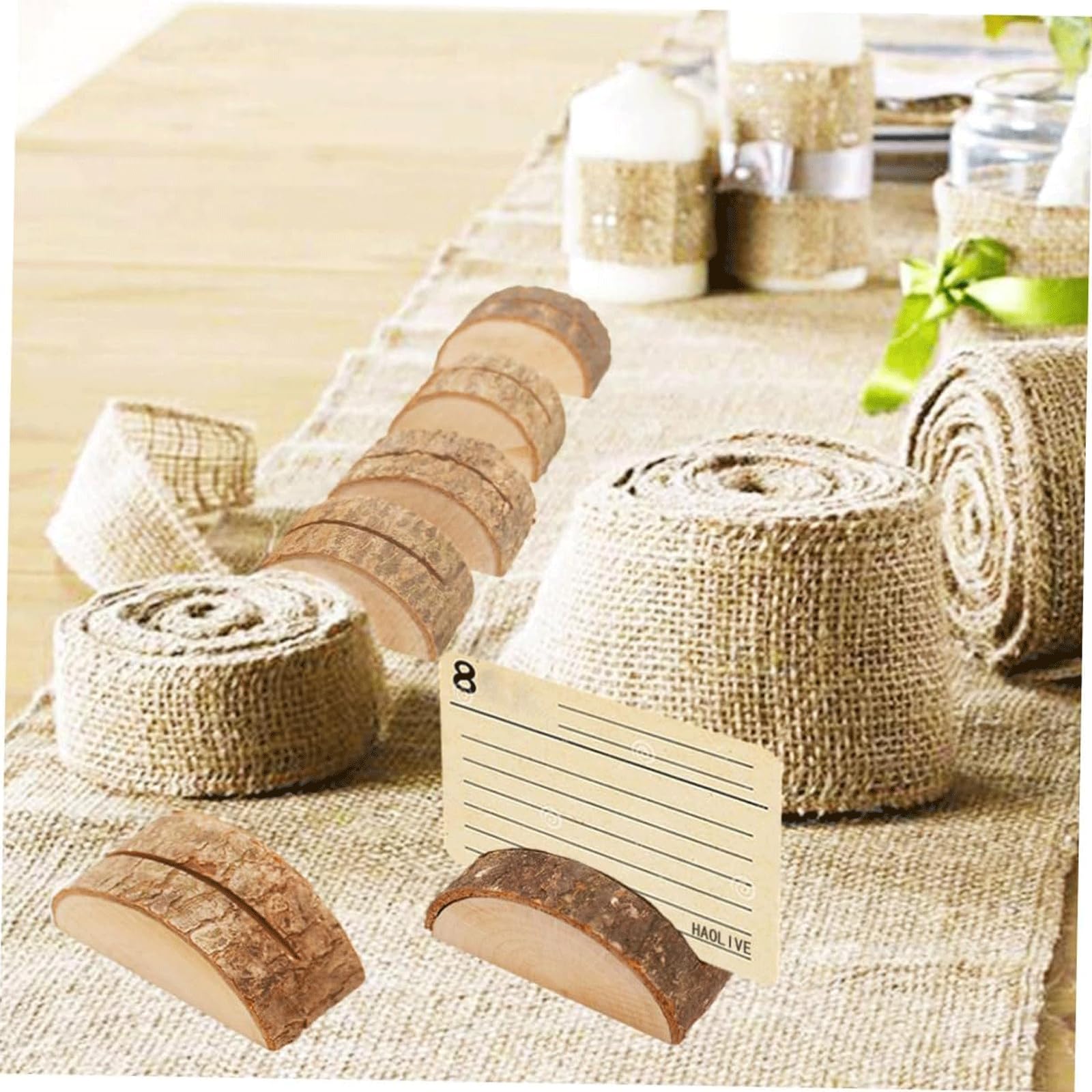 Porte-nom en Bois, Porte-Papier, Support en Panneau Acrylique, Porte-Places en Bois, numéro de Table à Clip pour Les dîners, Noms d'invités, Signes Alimentaires