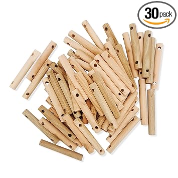 Seaokais 30pcs Wood Sticks DIY for Hamster Bendy Bridge Climbing Toy for Syrian Guinea Pigs Rats Gerbils Small Animal