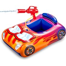 Pool Floats Kids with Water Gun Inflatable Pool Floats for Kids Ages 3-8 Outdoor Games Water Toys Summer Swimming Fun for Boys Girls