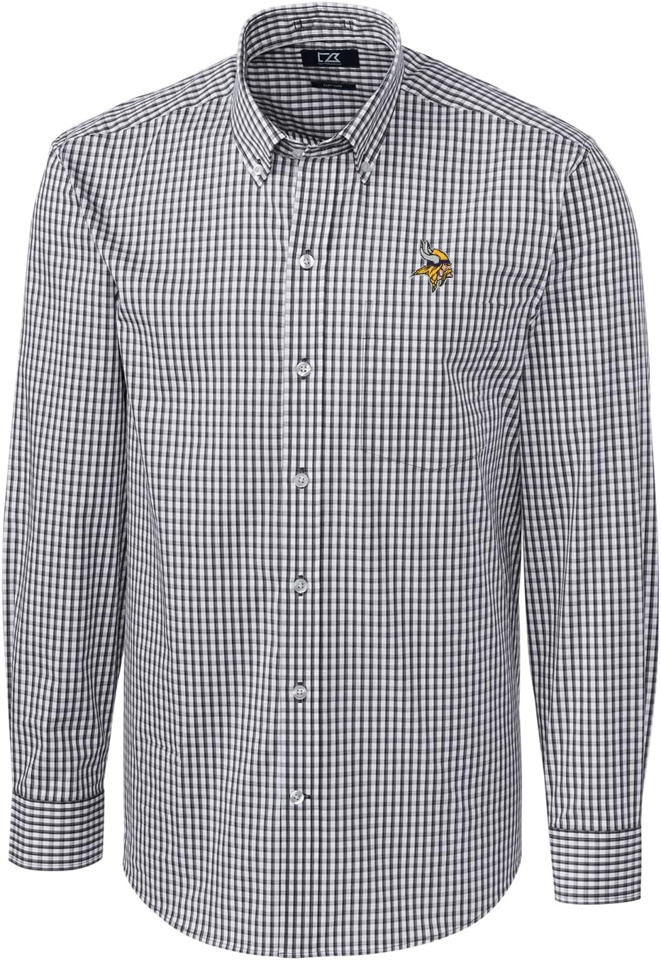 Cutter & Buck Men's NFL Big & Tall Stretch Gingham Long Sleeve Woven Button Down Shirt