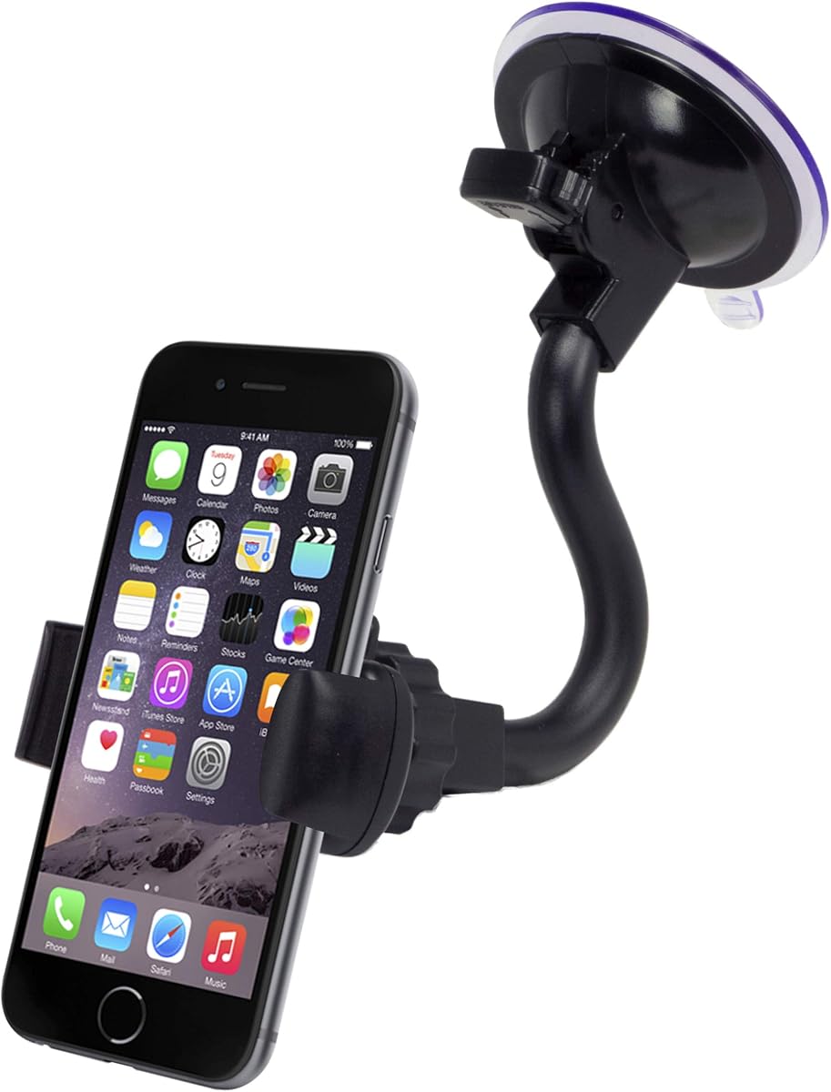 H3GR STICKIT Universal Car Phone Holder Windshield / Dashboard with Suction Cup for The Car, Home or Office