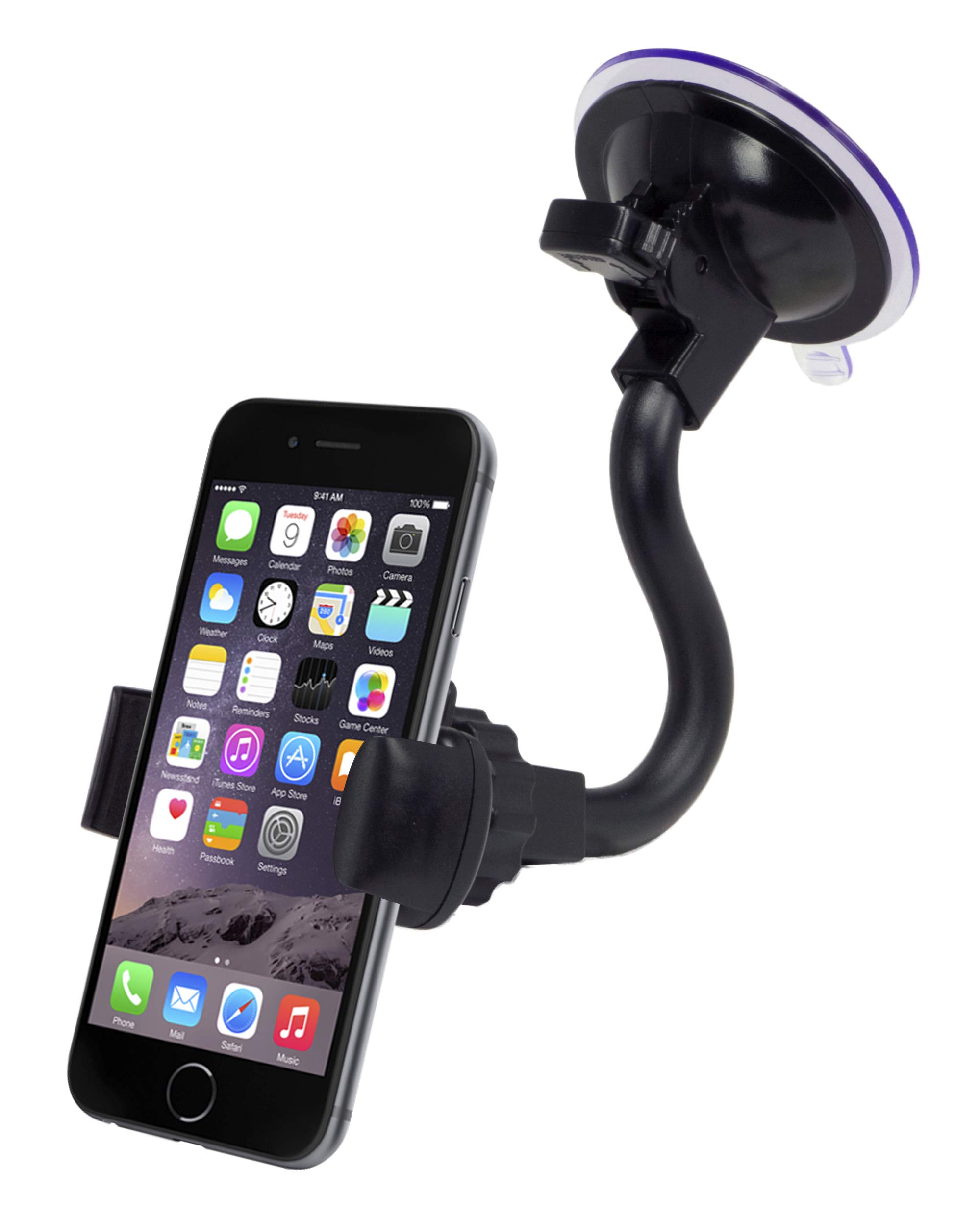 Scosche H3GR STICKIT Universal Car Phone Holder Windshield / Dashboard with Suction Cup for The Car, Home or Office