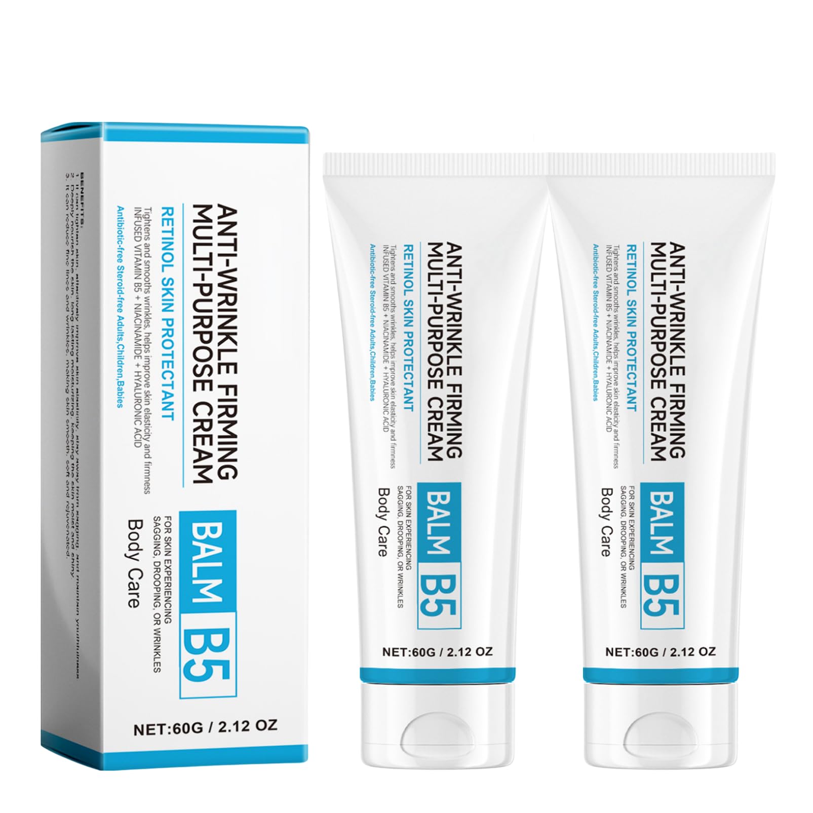 MrCuvaryas 2PCS B5 Firming Youth Cream, Body and Face Moisturizer, Anti-Aging Tightens & Smooths Wrinkles, Skin Barrier Repair, Improve Skin