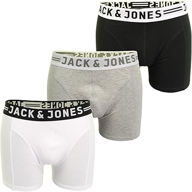 Jack \u0026 Jones Boxer Shorts Pack de 3 Trunks: Amazon.es: Ropa