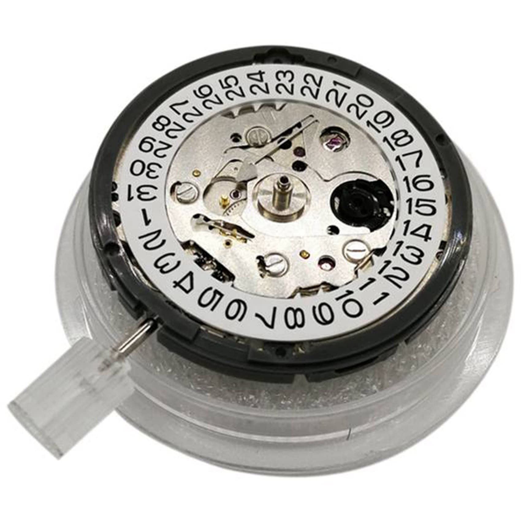 Reloj mecánico automático NH35 de alta precisión con movimiento y fecha y vástago de acero, 8 unidades