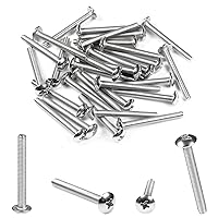 Vista 72 de MroMax Tornillos de máquina M2.0.197 x 0.157 in Tornillos Phillips Cross Truss Head Tornillo 304 Pernos de sujeción de acero inoxidable 15pcs