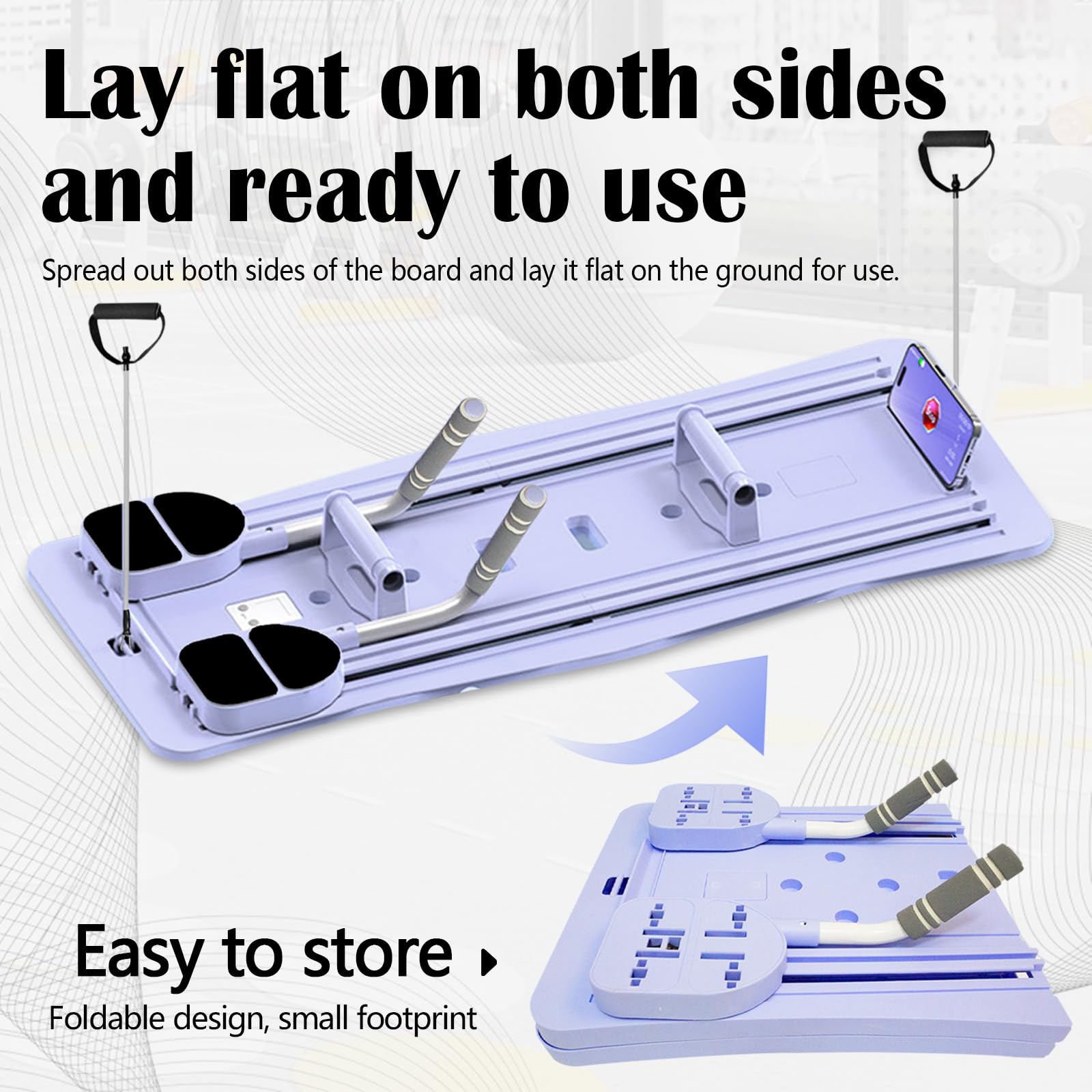 Reformer Pilates Pieghevole - Tavola Multifunzione Con Timer LED E Rimbalzo Automatico - Foto 5