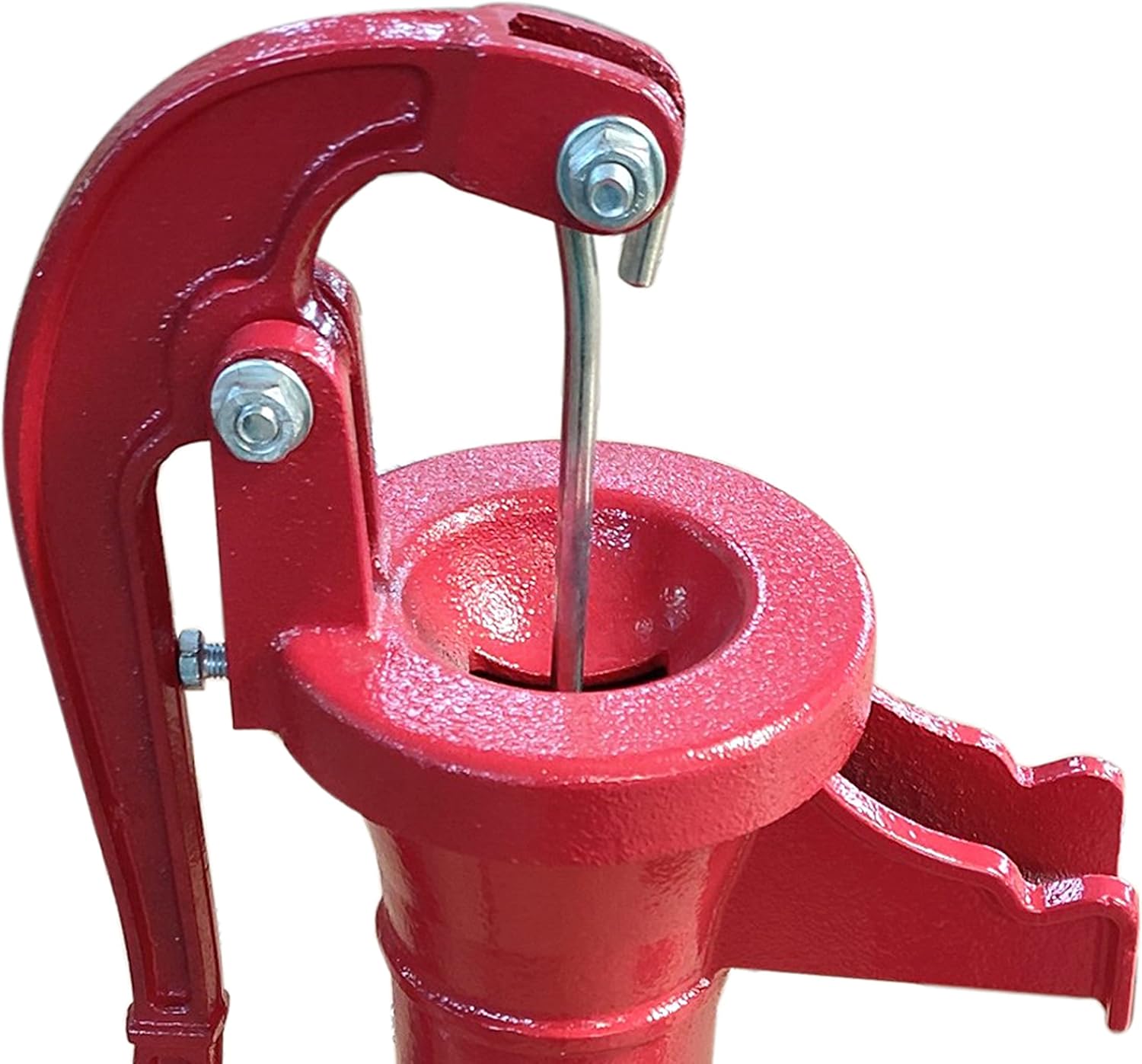 HFS(R) Manual Pitcher Pump 25 FT Max. Lift Red Cast Iron for Home, Yard, Garden, Farm, Pond