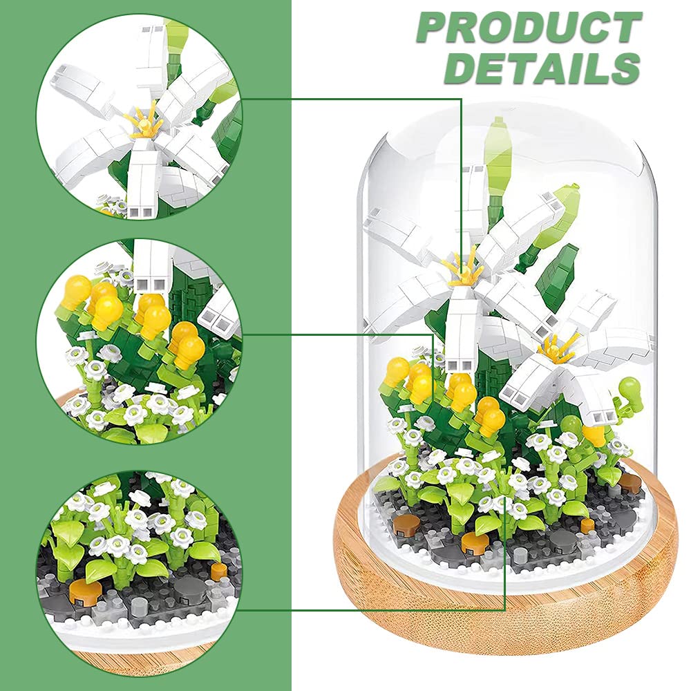Fiotha Kit Construction Bouquet Fleurs Artificielles - Bricolage Créatif - Cadeau Femme, Enfant 8+ - Déco Maison